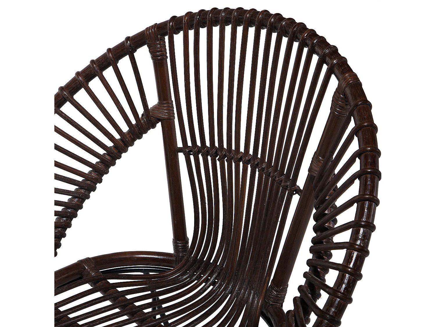 Chaise de salle à manger SARITA Rotin Marron foncé