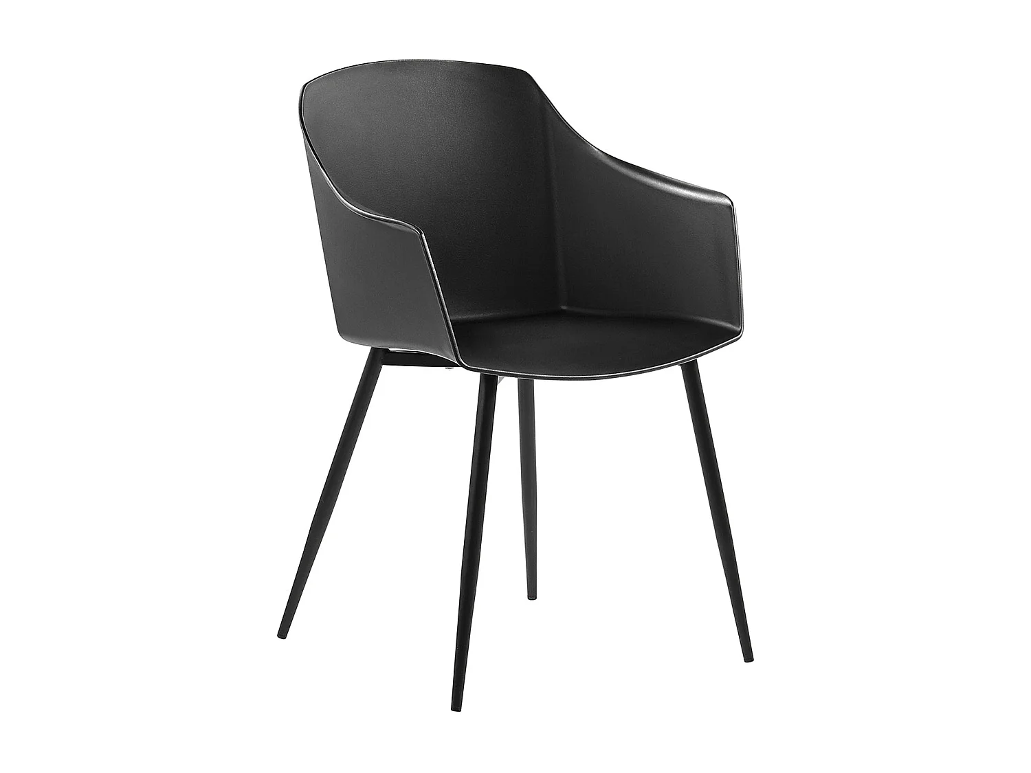 Lot de 2 chaises de salle à manger FONDA Noir