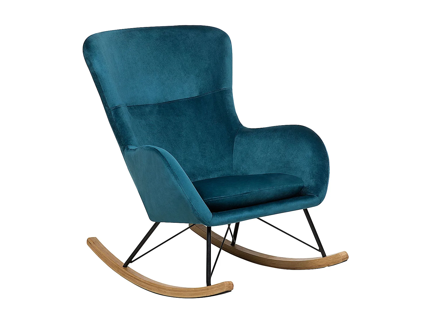 Schommelstoel ELLAN Fluweel Zeeblauw
