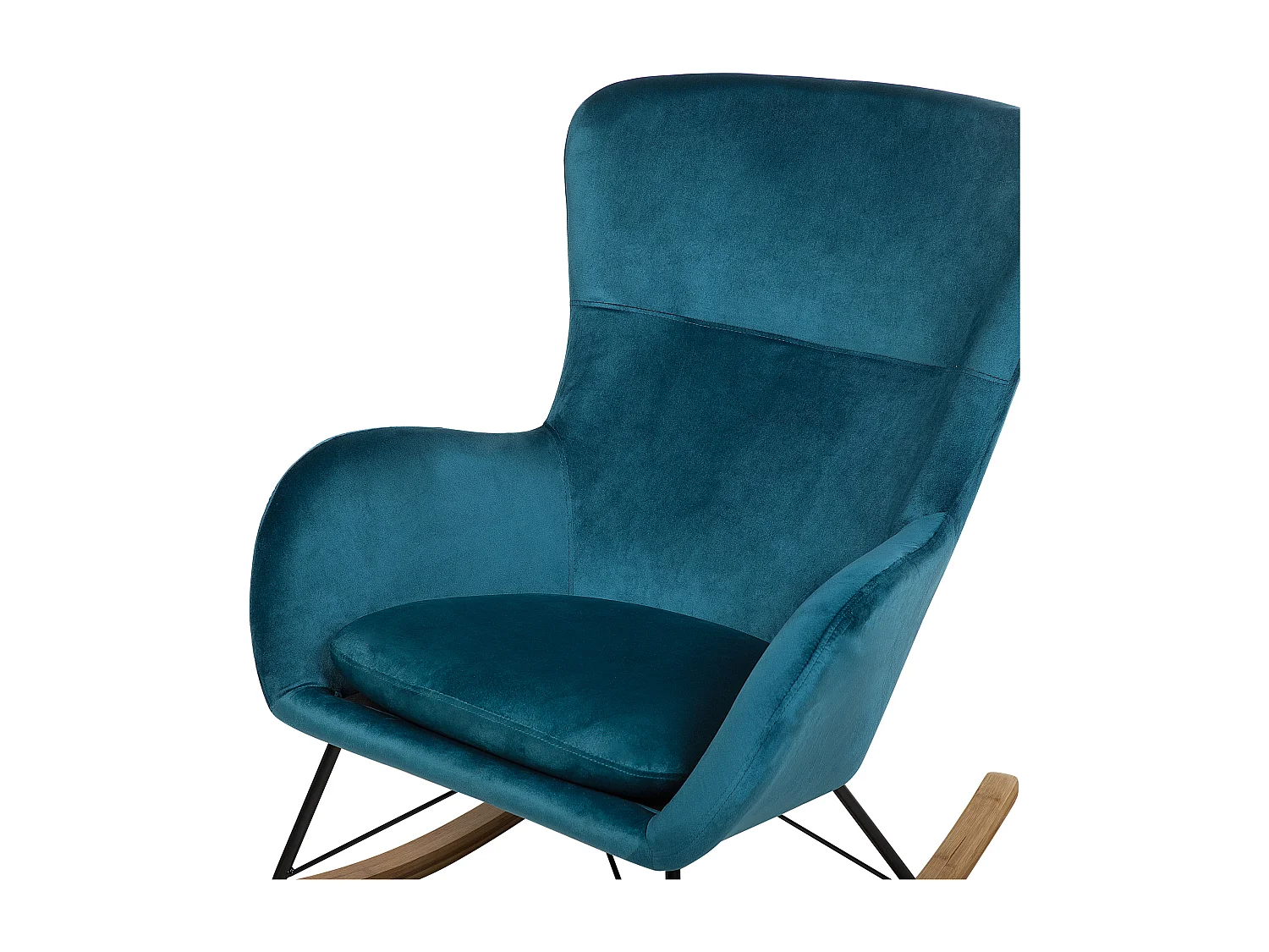 Schommelstoel ELLAN Fluweel Zeeblauw