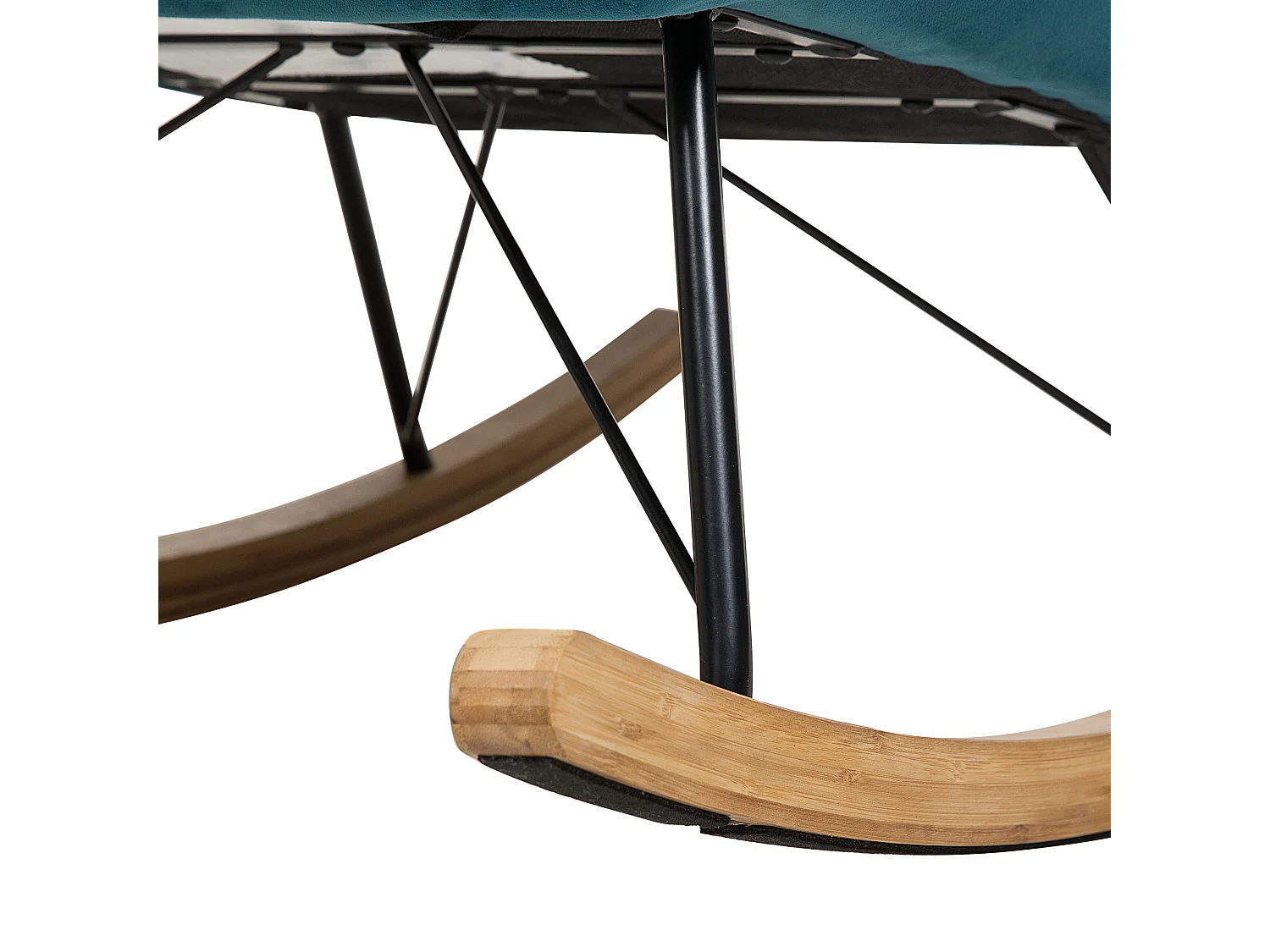 Schommelstoel ELLAN Fluweel Zeeblauw