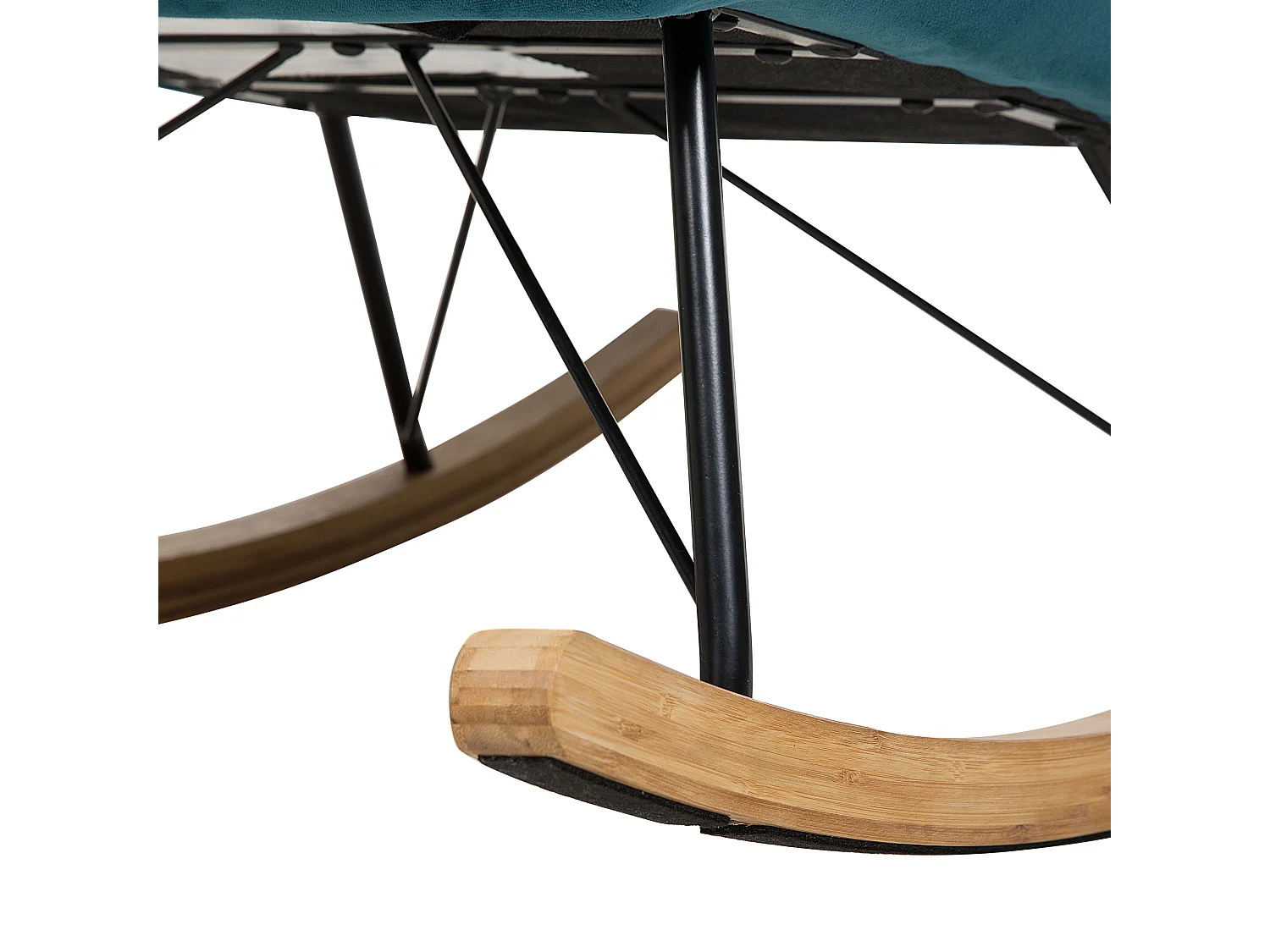 Poltrona a dondolo ELLAN Velluto Blu oltremare