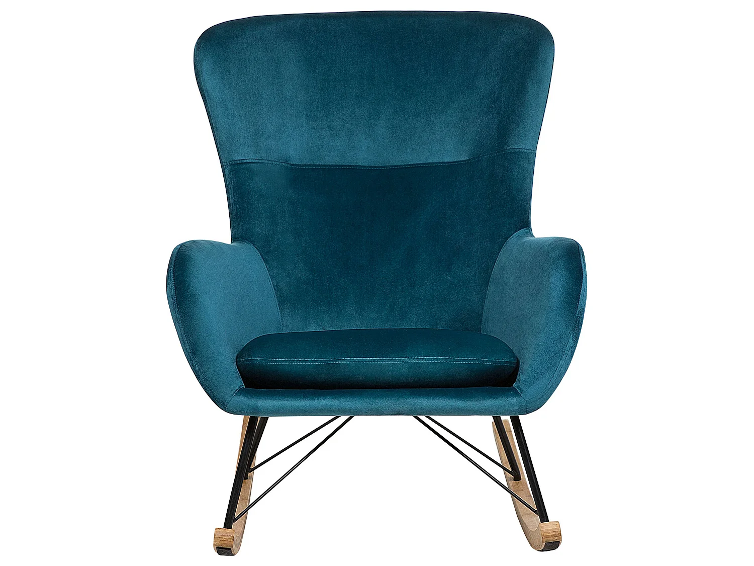 Fauteuil à bascule ELLAN Velours Bleu azur