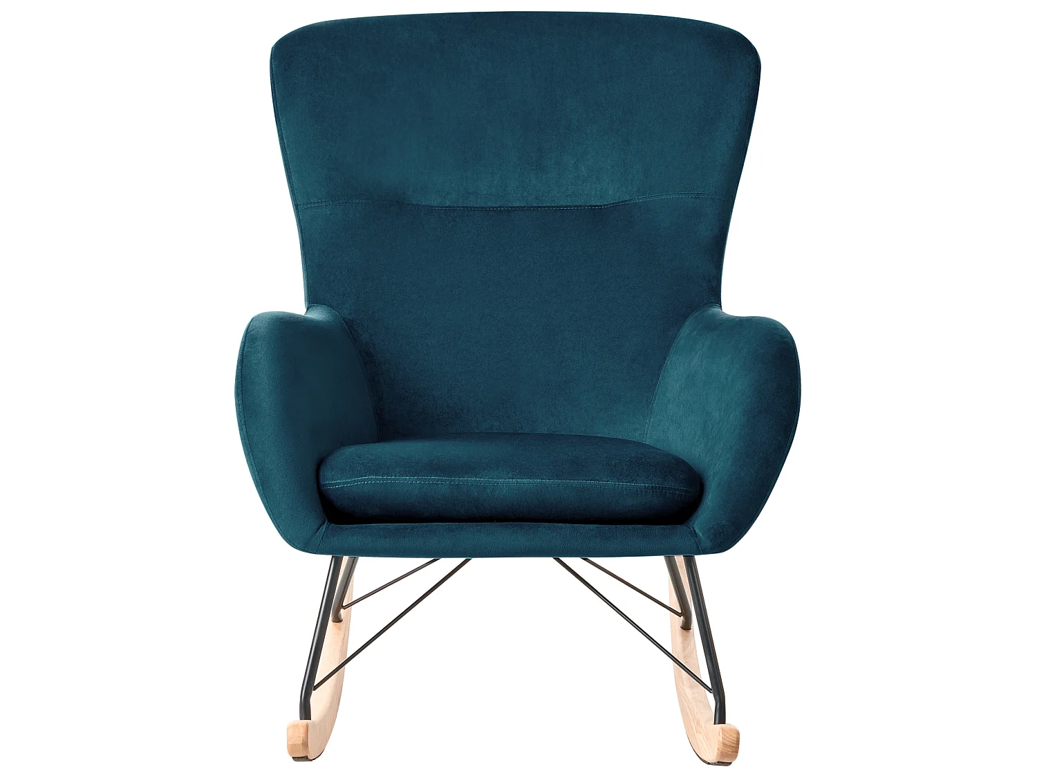 Fauteuil à bascule ELLAN Velours Bleu azur