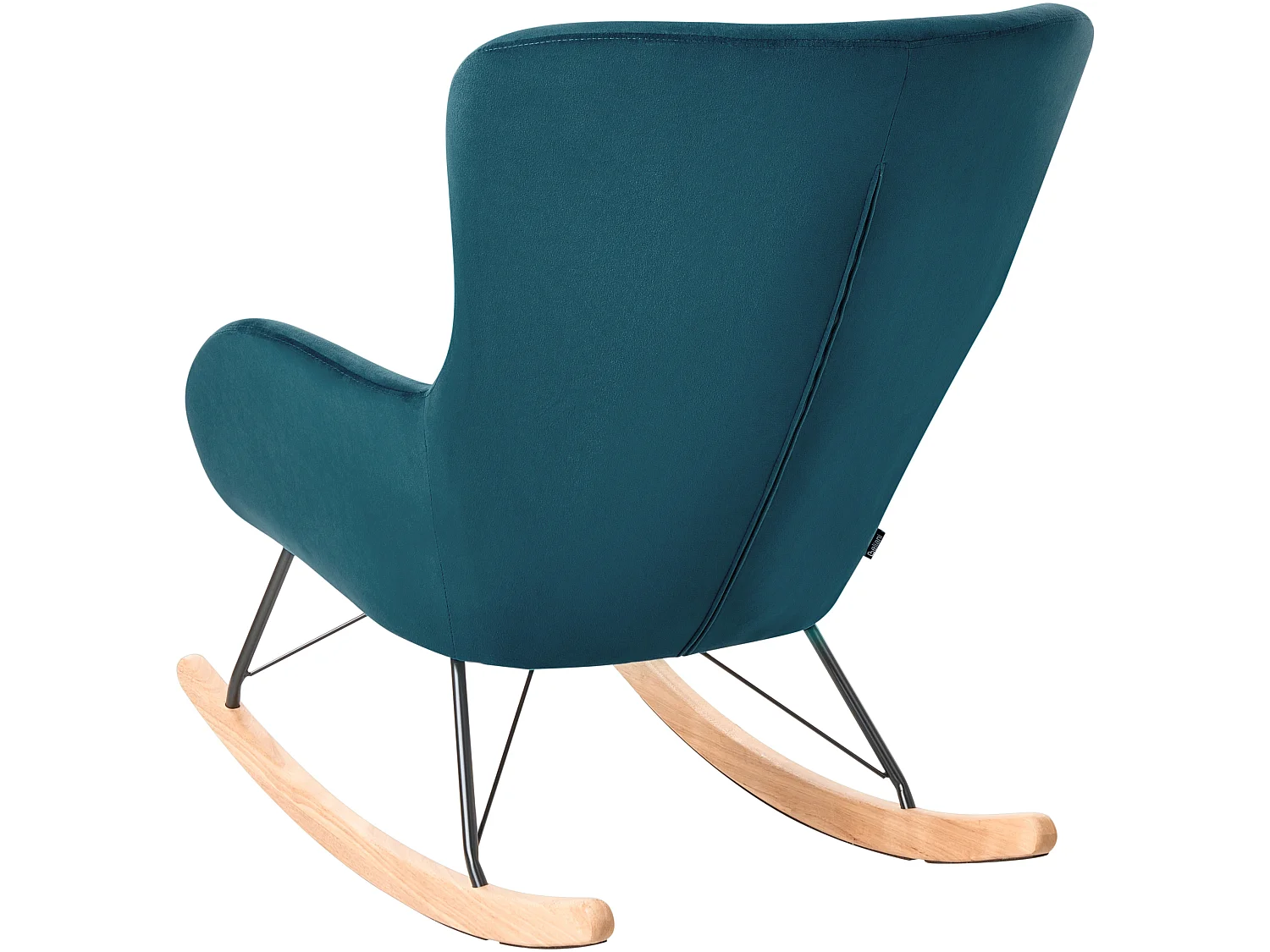Fauteuil à bascule ELLAN Velours Bleu azur
