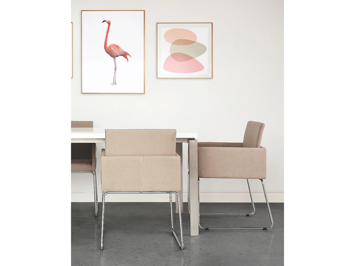 Set van 2 eetkamerstoelen GOMEZ Beige