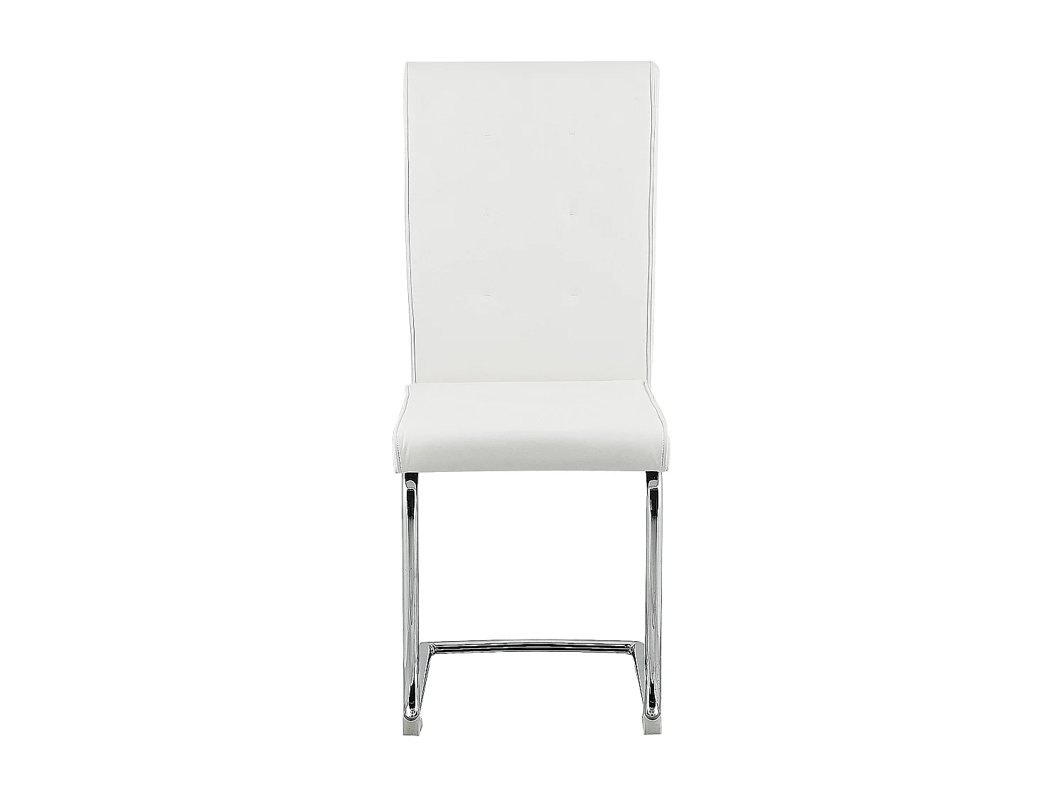 Conjunto de 2 sillas de comedor ROVARD Piel sintética Blanco crema