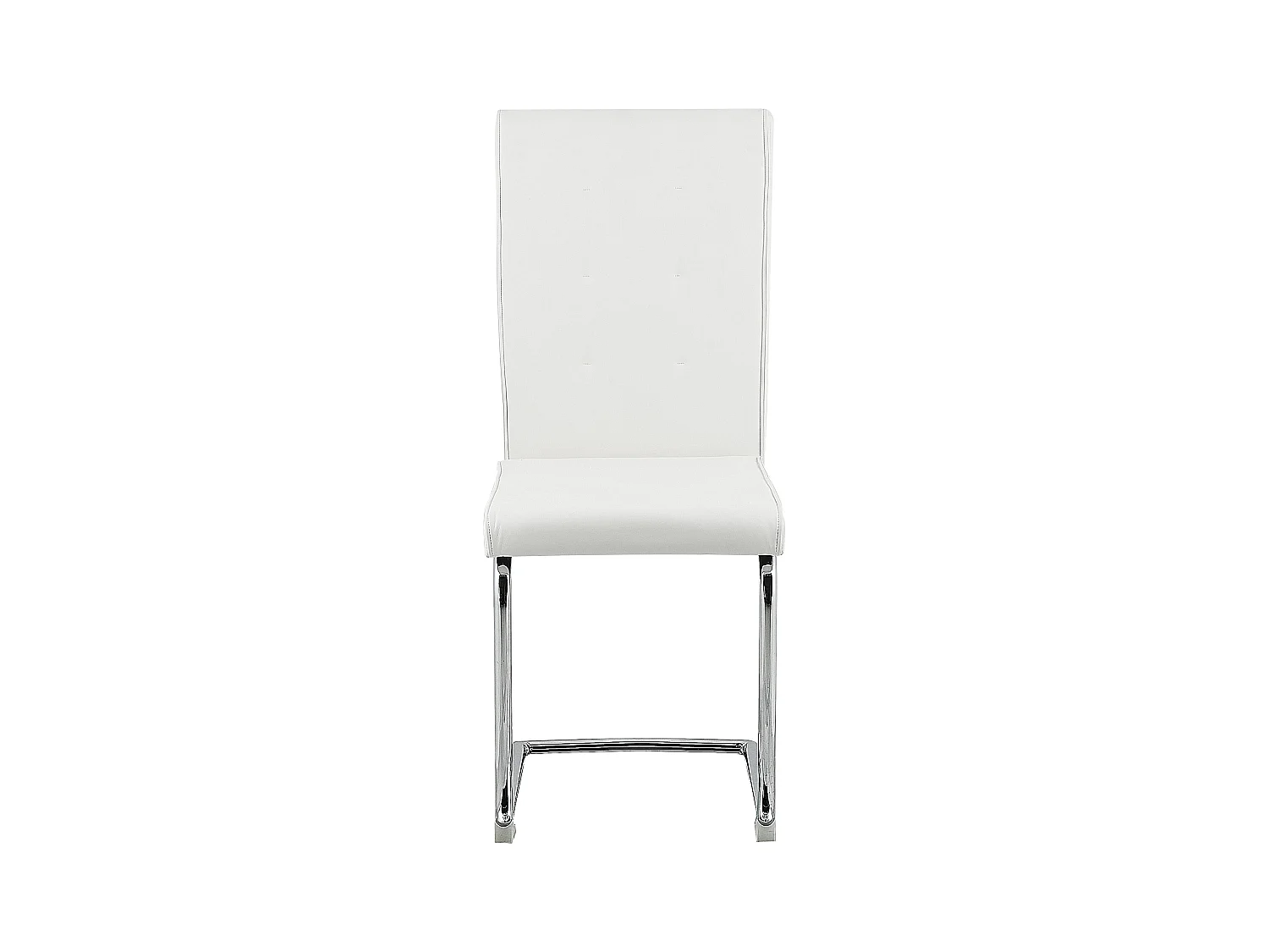 Modernes Esszimmerstuhl Set 2 Stühle beige Kunstleder/Metall Rovard