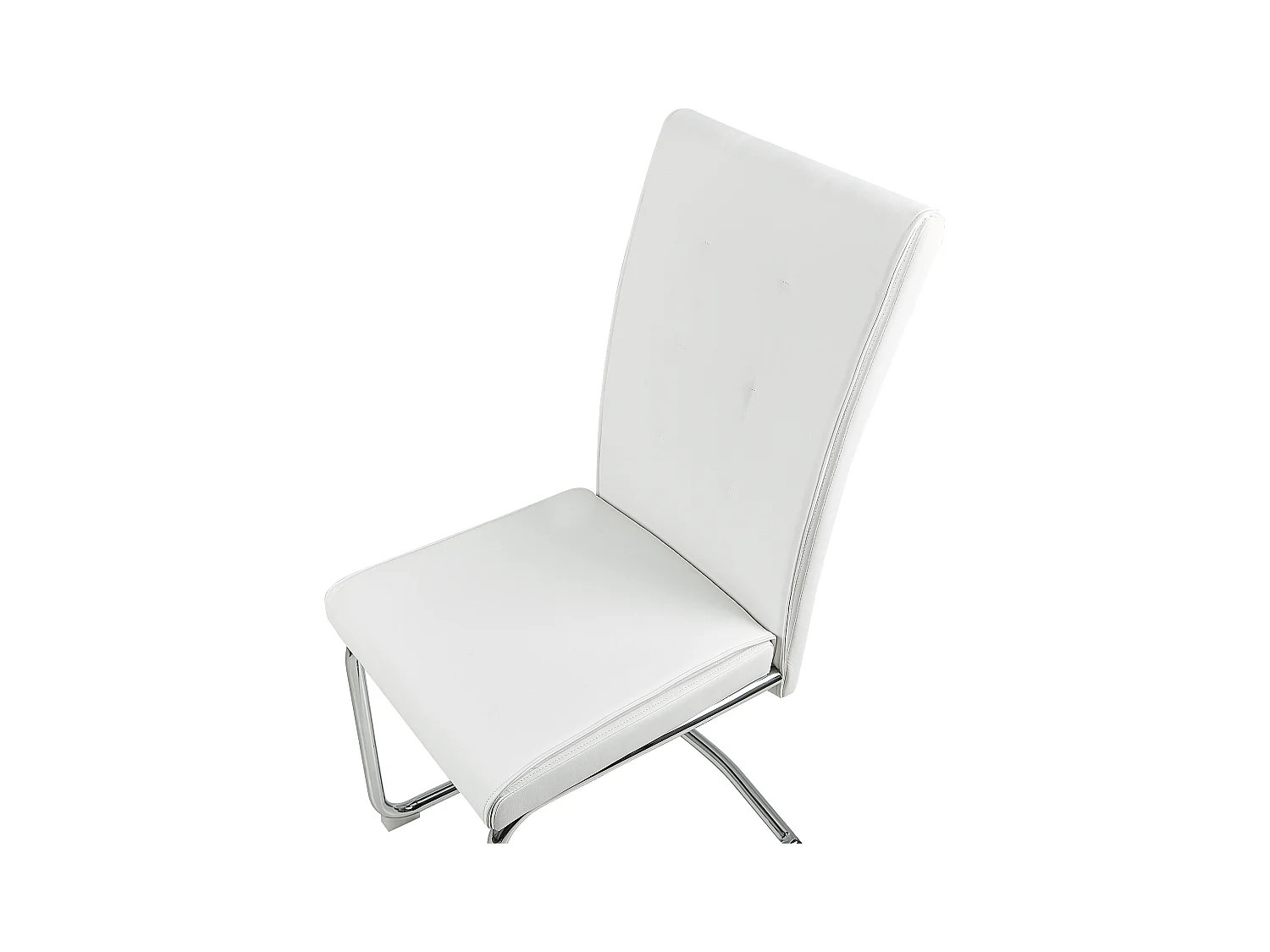 Modernes Esszimmerstuhl Set 2 Stühle beige Kunstleder/Metall Rovard