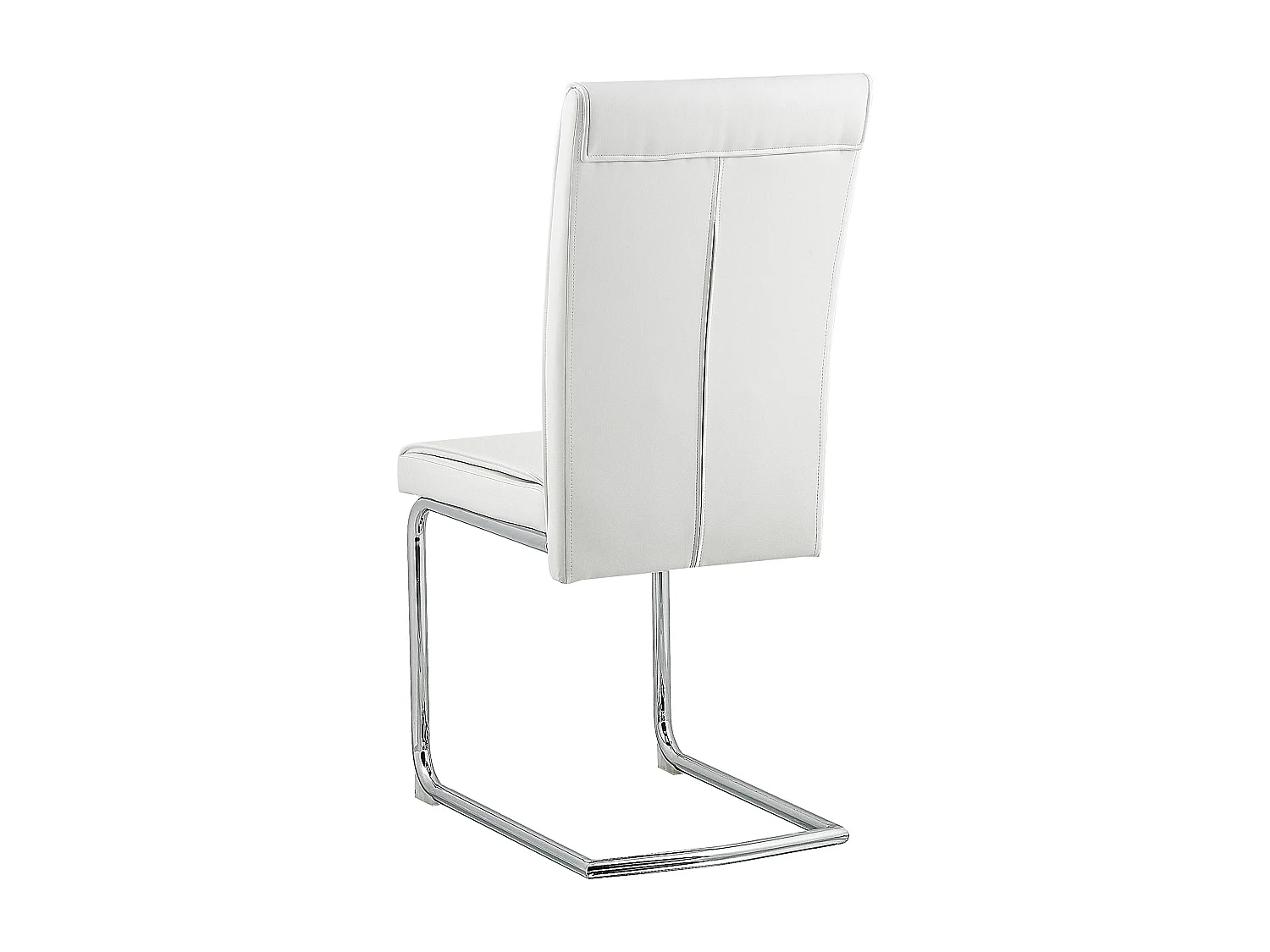 Modernes Esszimmerstuhl Set 2 Stühle beige Kunstleder/Metall Rovard