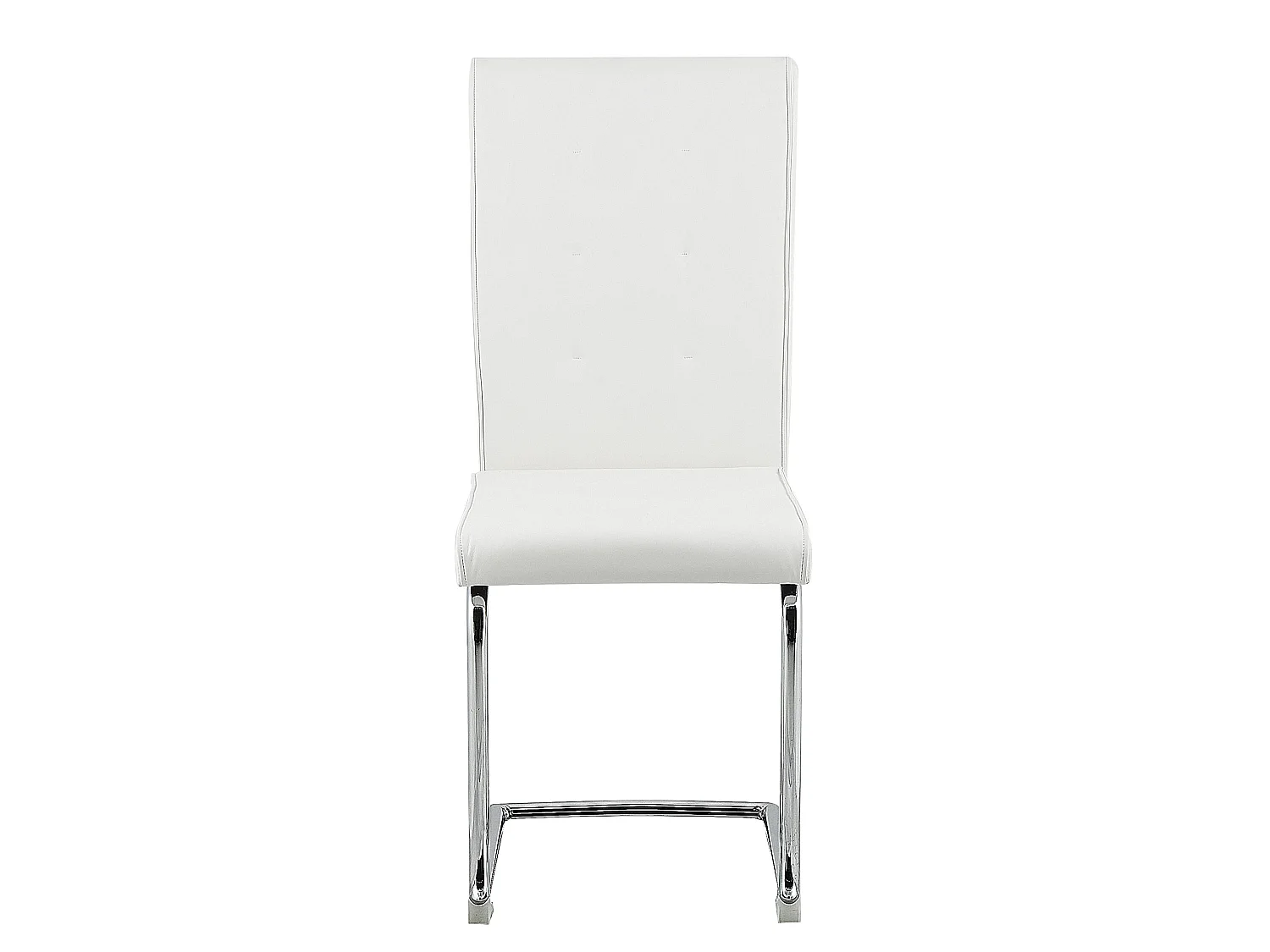 Set van 2 eetkamerstoelen ROVARD Kunstleer Gebroken wit