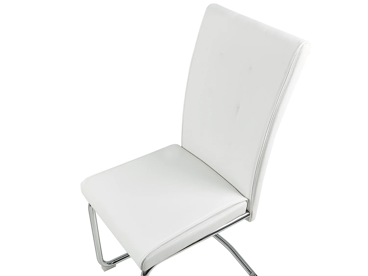 Set van 2 eetkamerstoelen ROVARD Kunstleer Gebroken wit