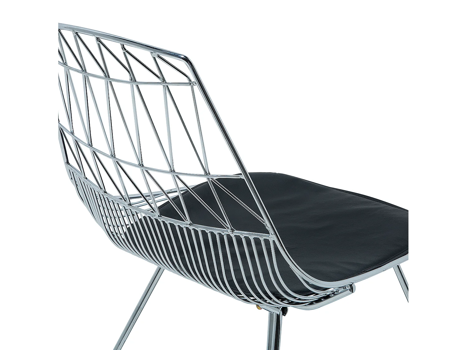 Lot de 2 chaises de salle à manger HARLAN Métal Argenté