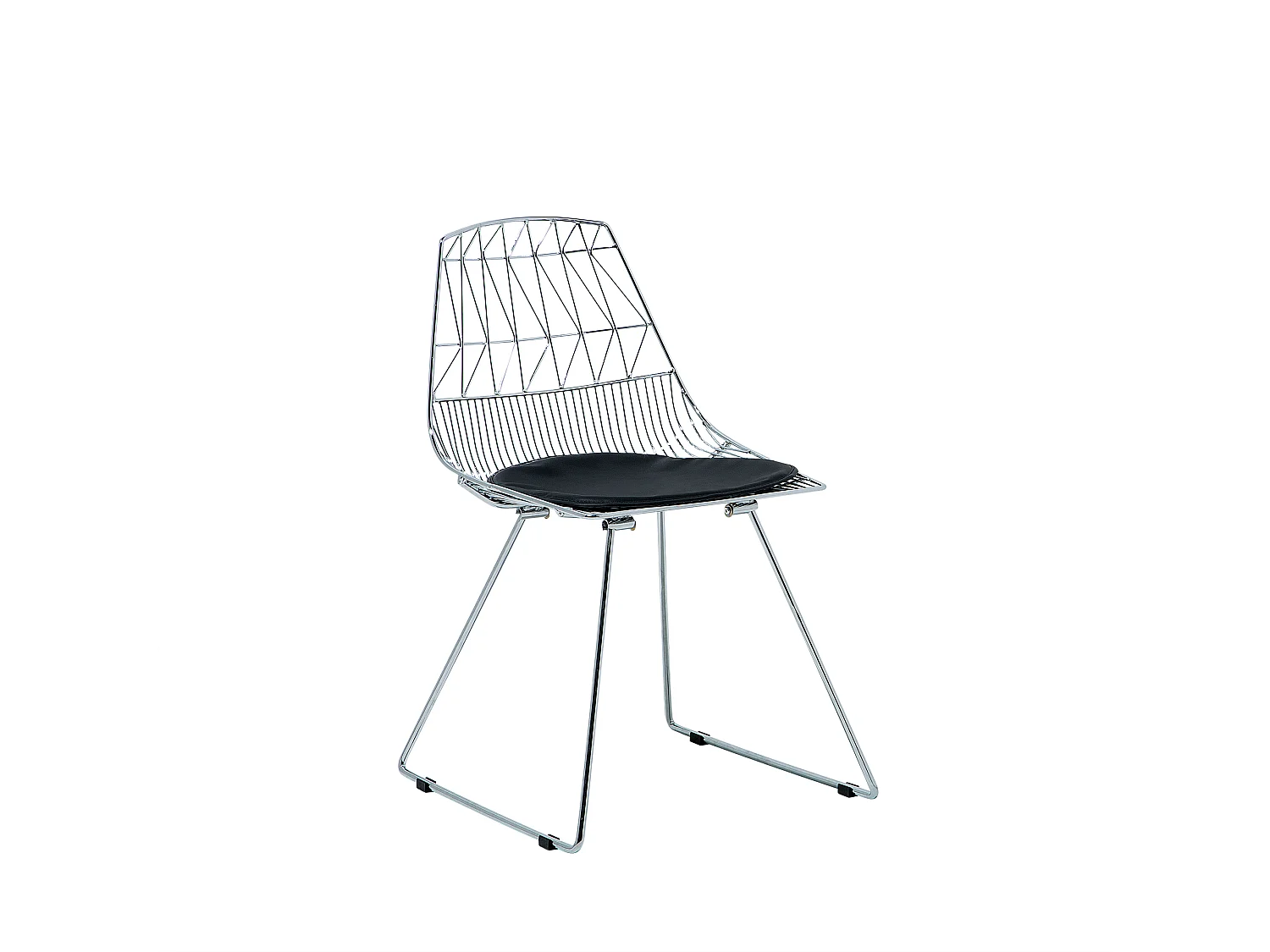 Lot de 2 chaises de salle à manger HARLAN Métal Argenté