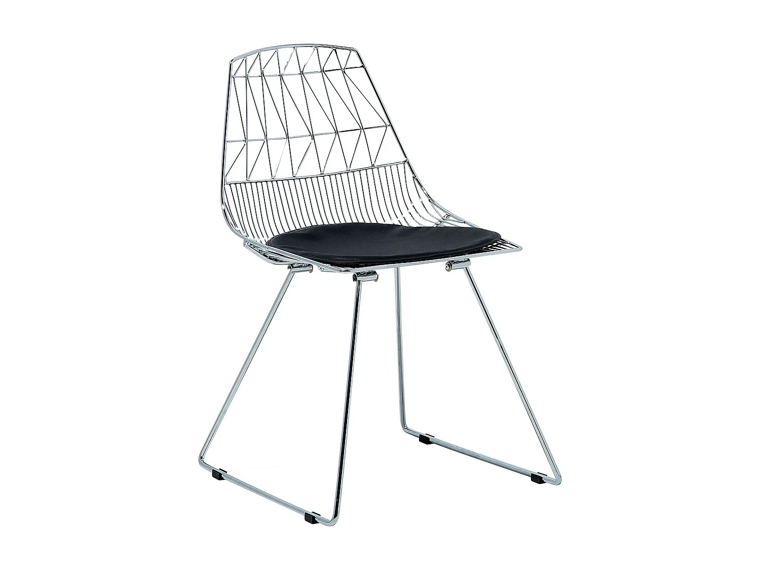 Lot de 2 chaises de salle à manger HARLAN Métal Argenté