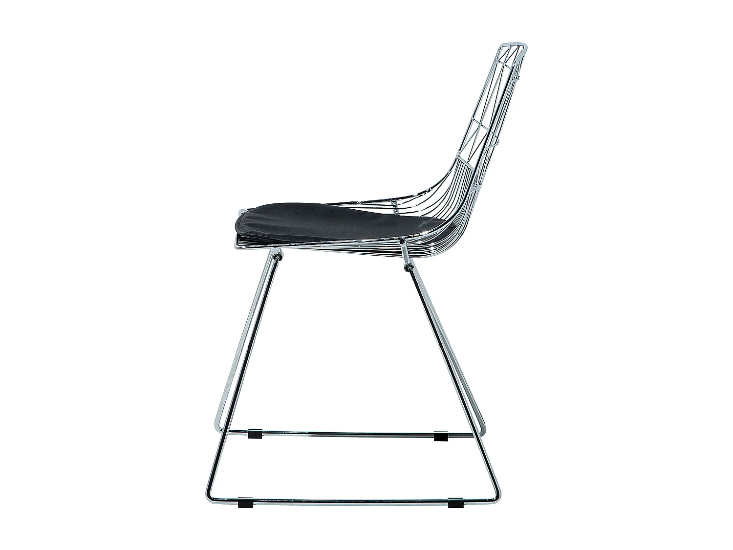 Lot de 2 chaises de salle à manger HARLAN Métal Argenté