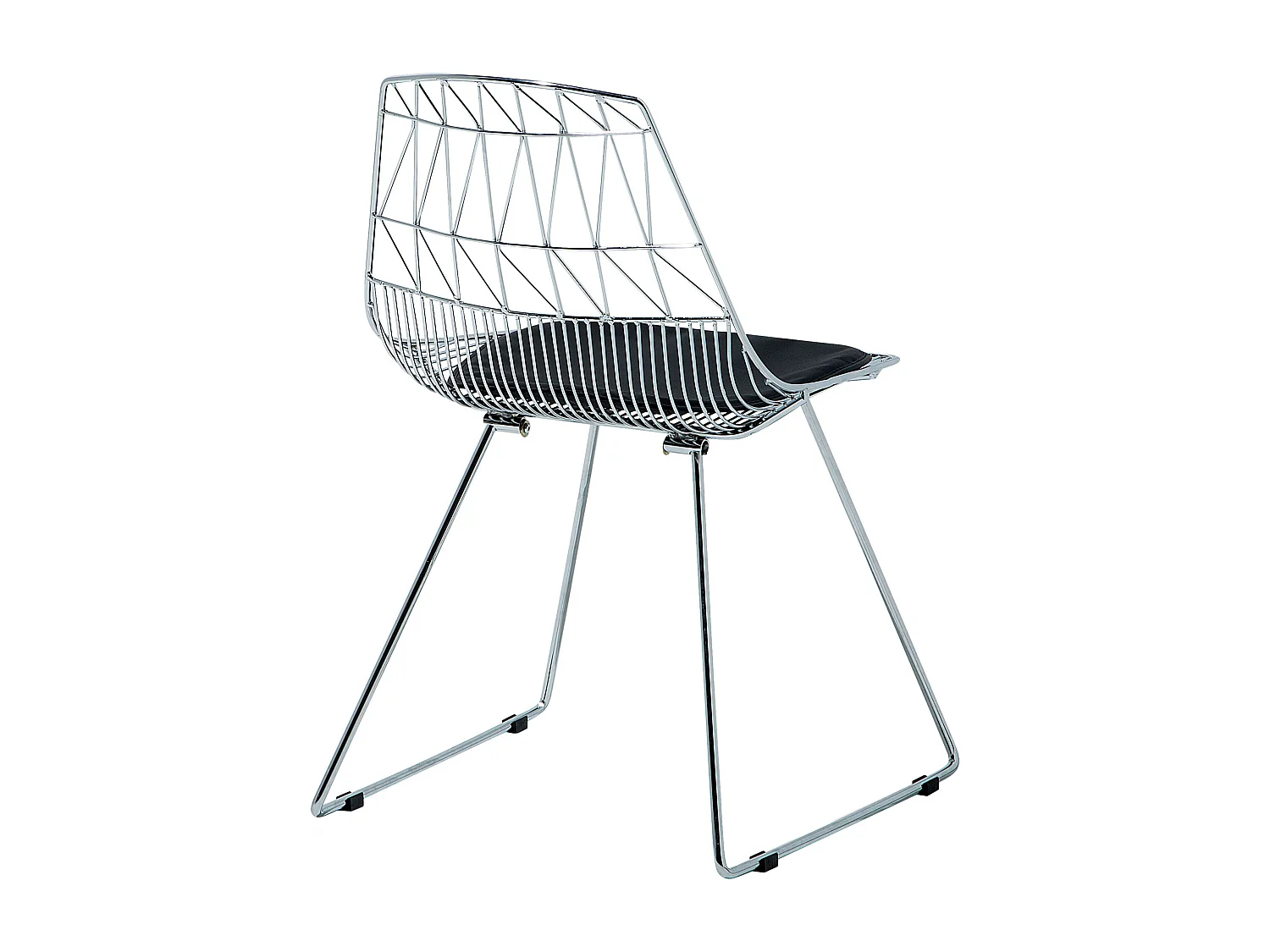 Lot de 2 chaises de salle à manger HARLAN Métal Argenté