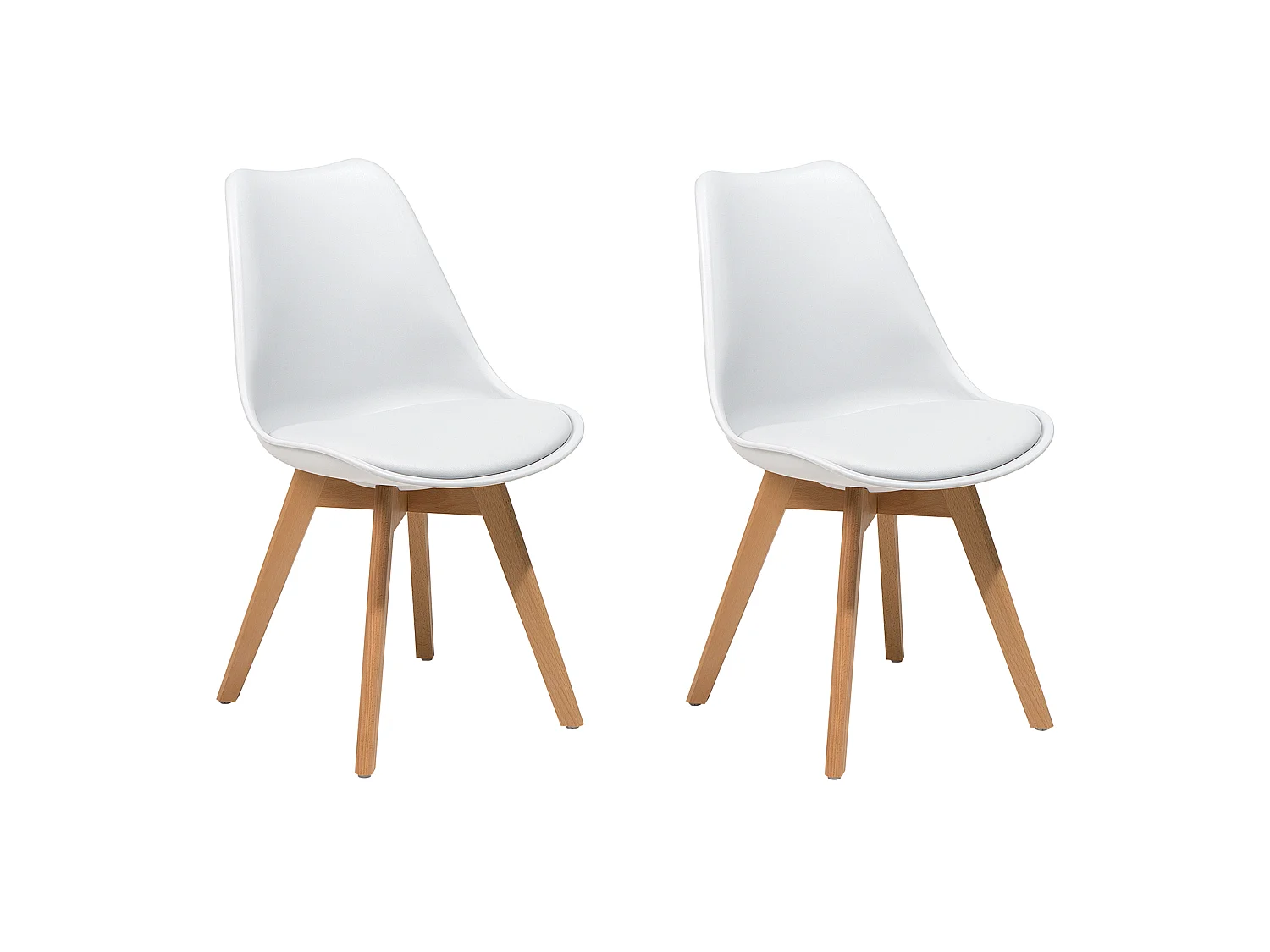 Lot de 2 chaises de salle à manger DAKOTA II Blanc