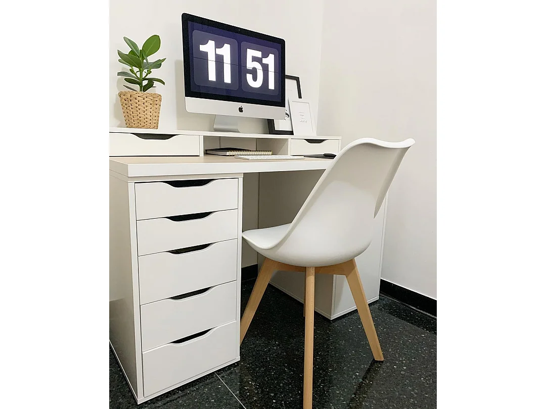 Lot de 2 chaises de salle à manger DAKOTA II Blanc