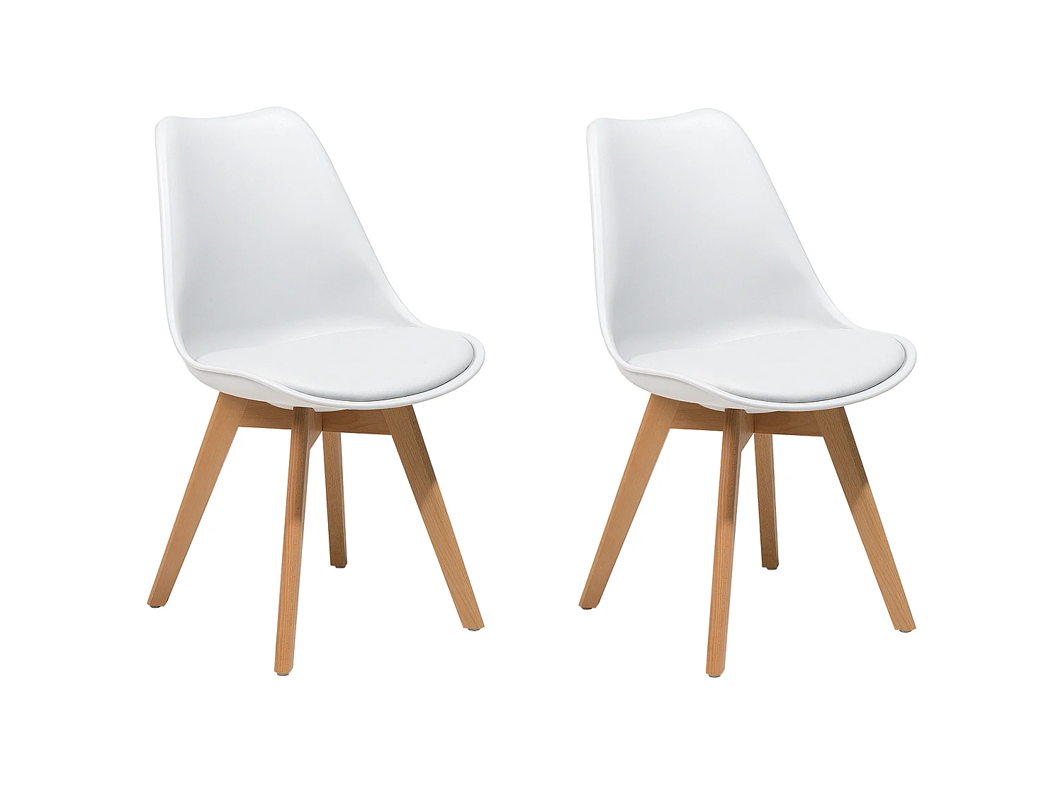 Lot de 2 chaises de salle à manger DAKOTA II Blanc