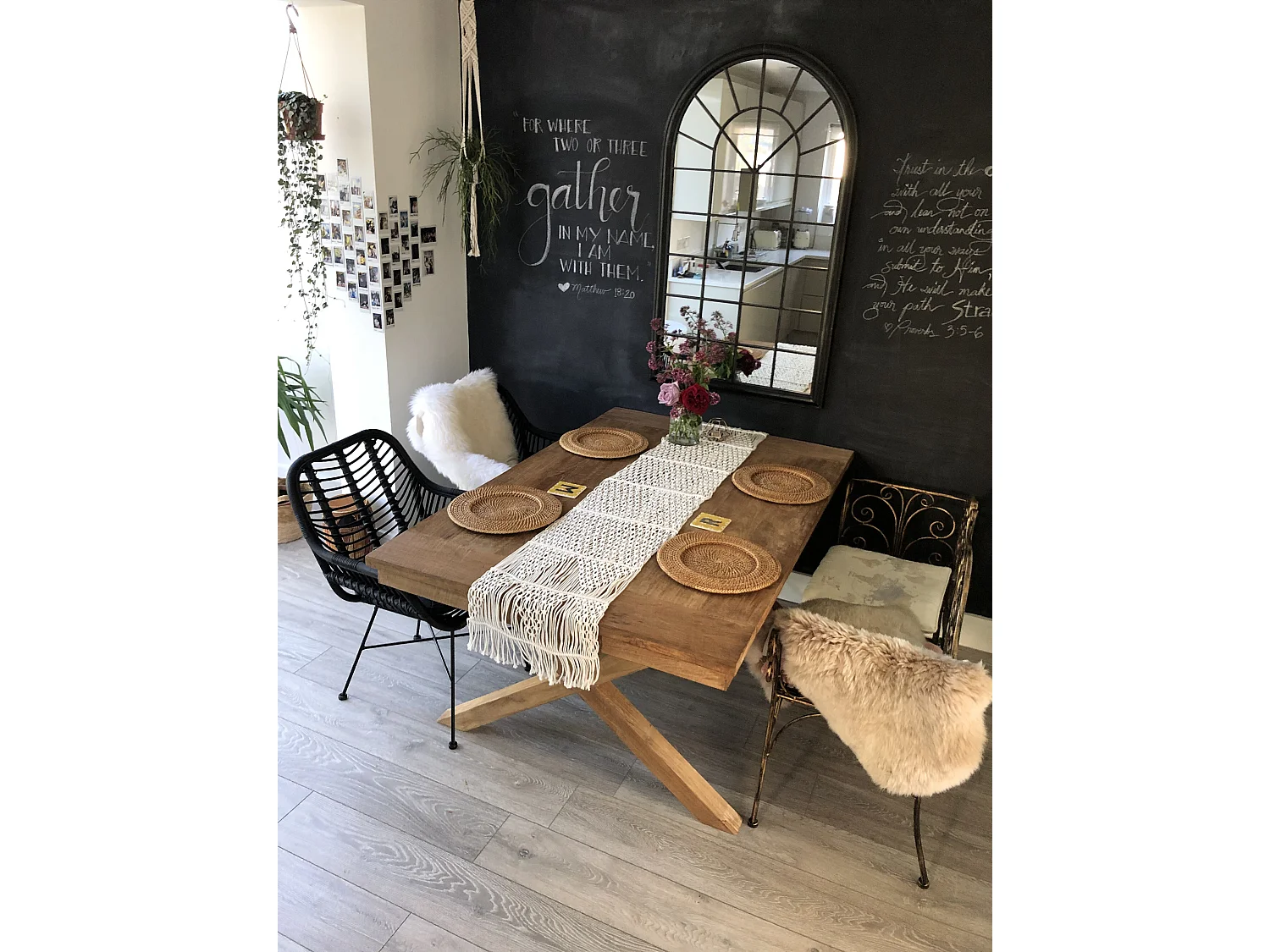Esszimmerstuhl CANORA Rattan Schwarz
