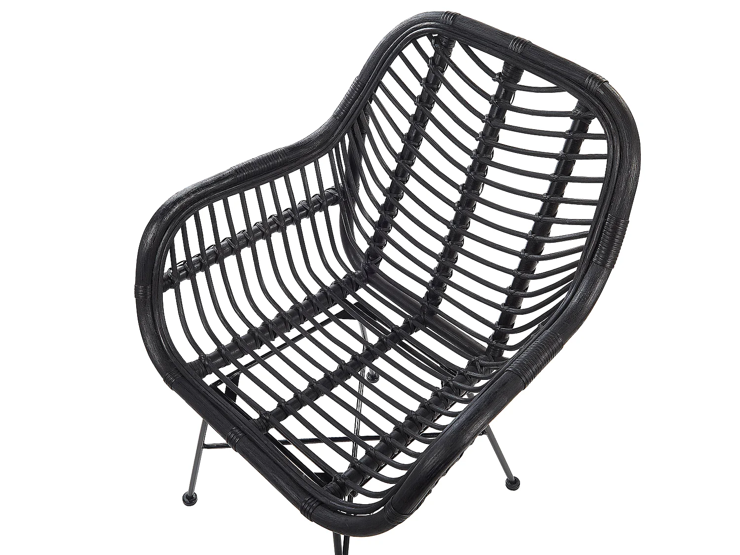 Esszimmerstuhl CANORA Rattan Schwarz
