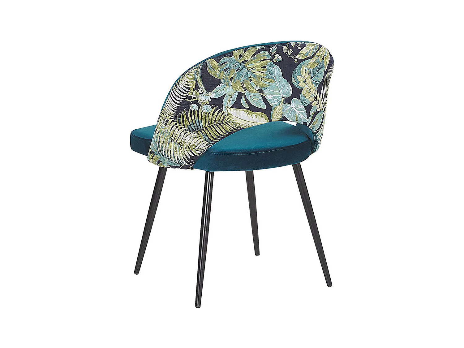 Zestaw 2 krzeseł do jadalni VIVIAN Welur Morski