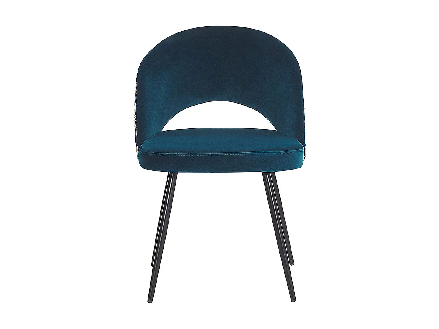 Lot de 2 chaises de salle à manger VIVIAN Velours Bleu azur
