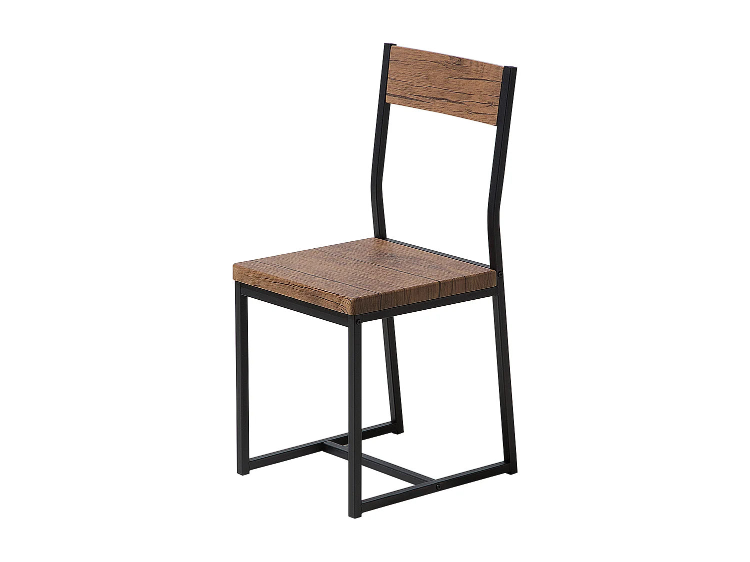 Conjunto de 4 cadeiras de jantar LAREDO Castanho/Preto