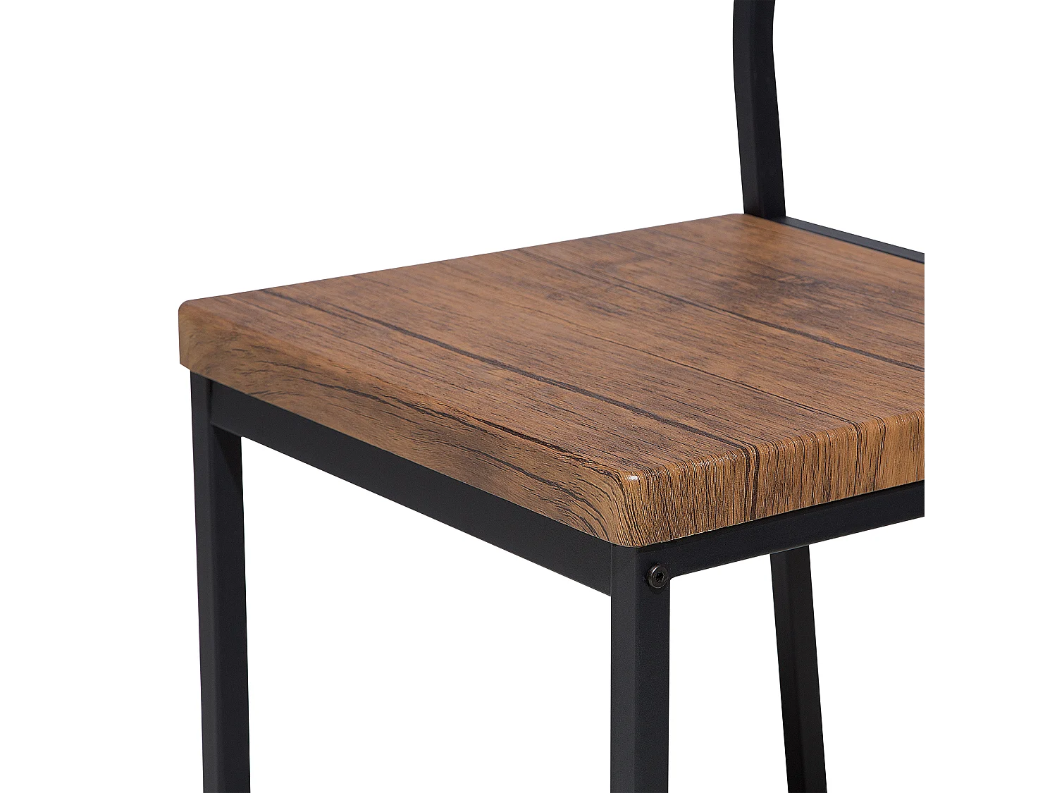 Conjunto de 4 cadeiras de jantar LAREDO Castanho/Preto