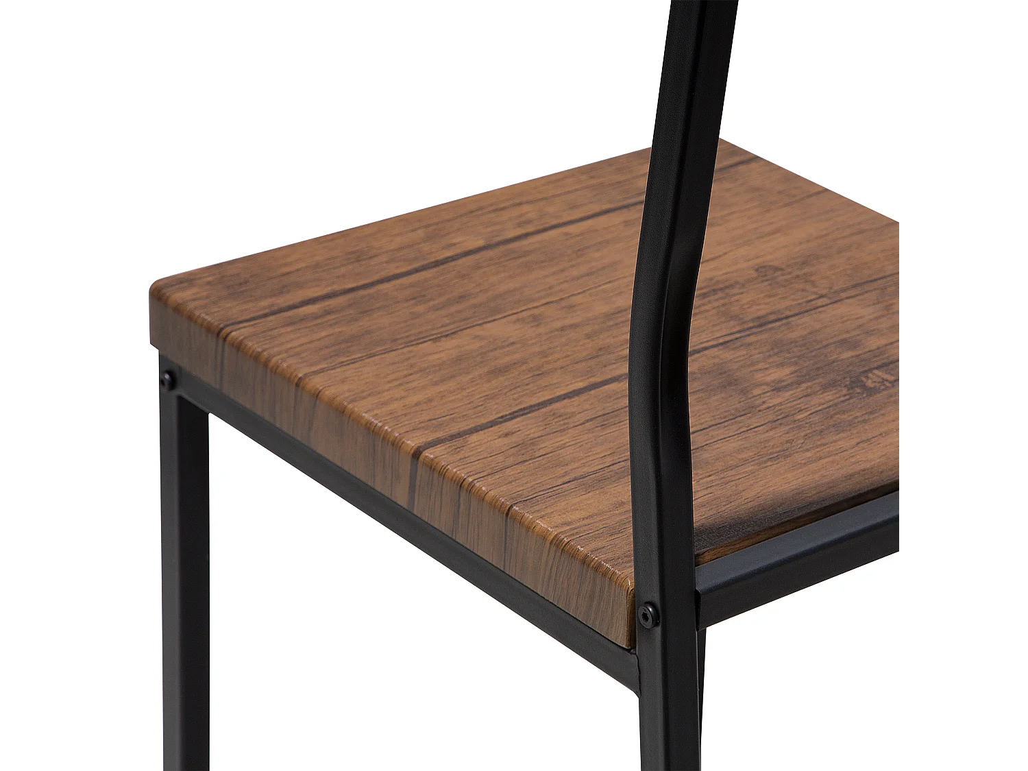 Conjunto de 4 cadeiras de jantar LAREDO Castanho/Preto