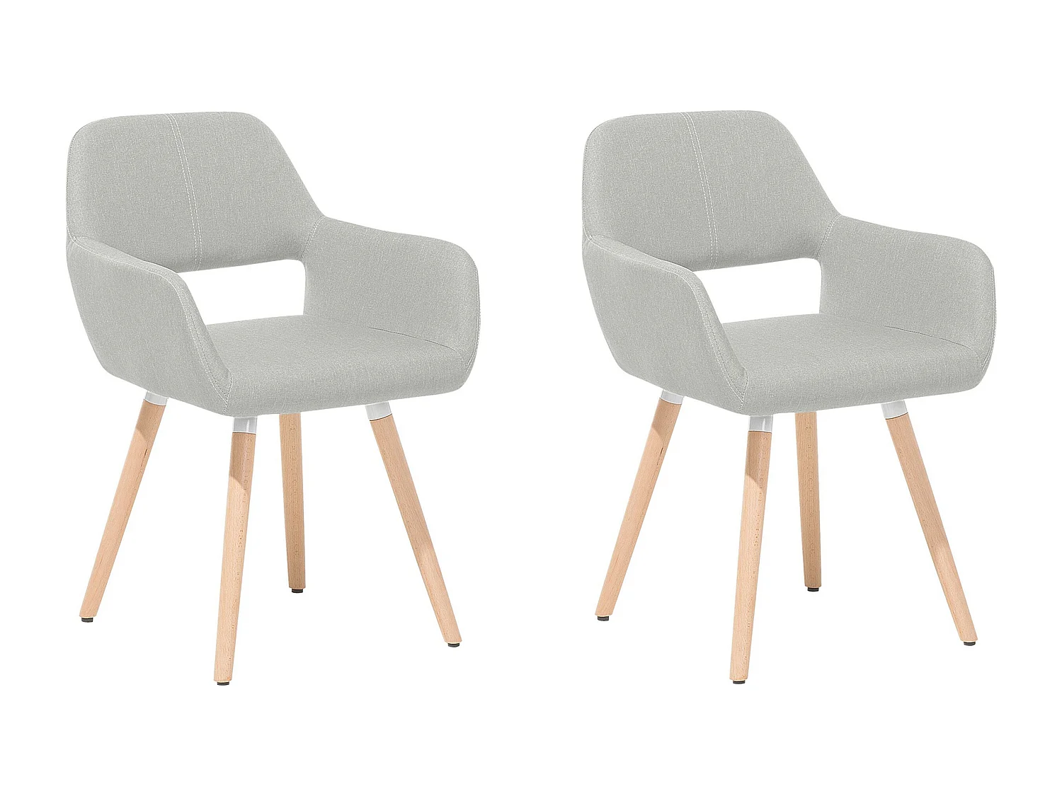 Lot de 2 chaises de salle à manger CHICAGO Gris clair