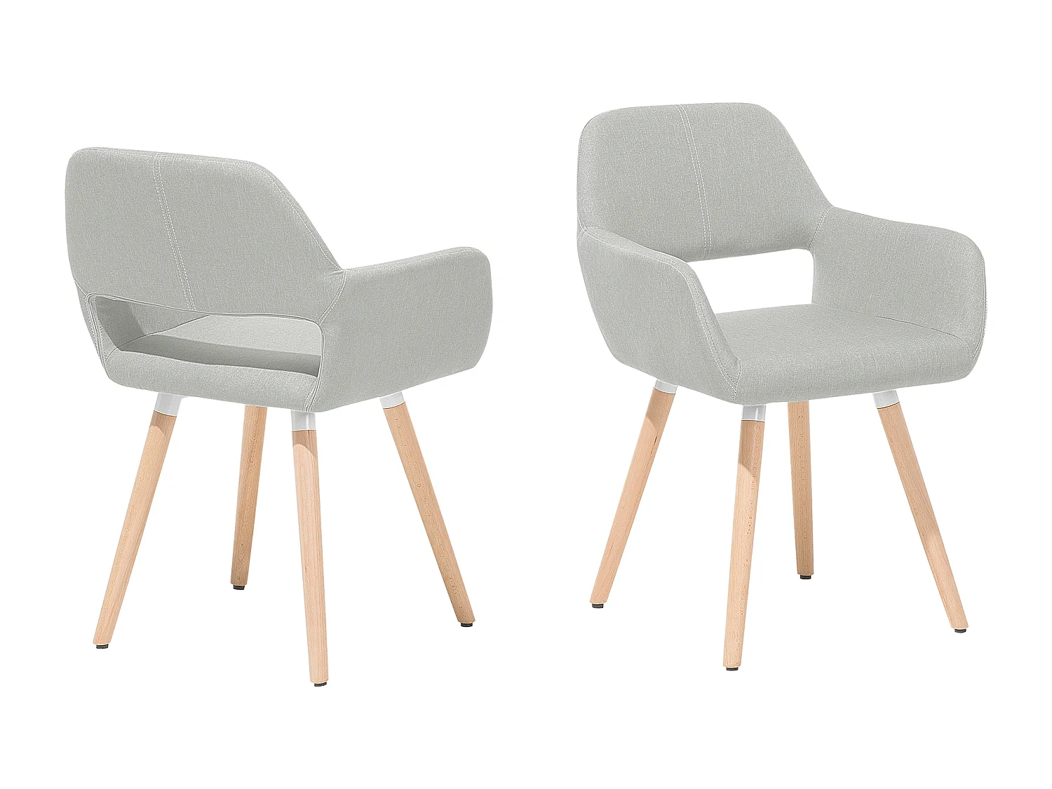 Lot de 2 chaises de salle à manger CHICAGO Gris clair