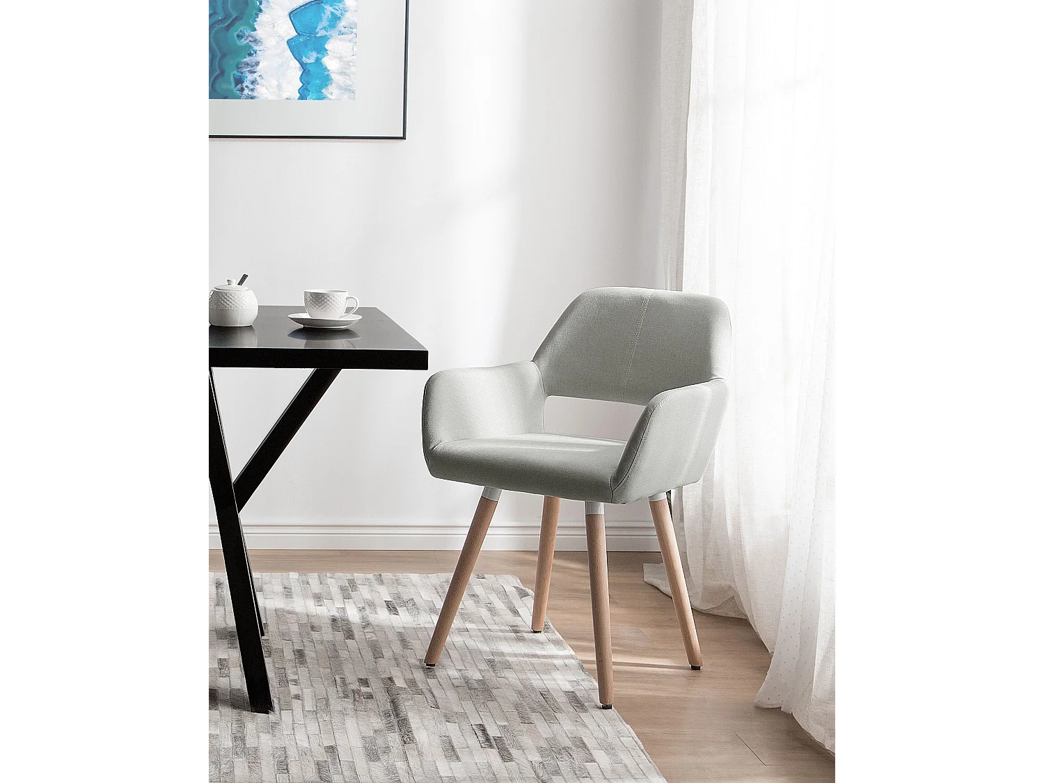 Set di 2 sedie da pranzo CHICAGO Grigio chiaro