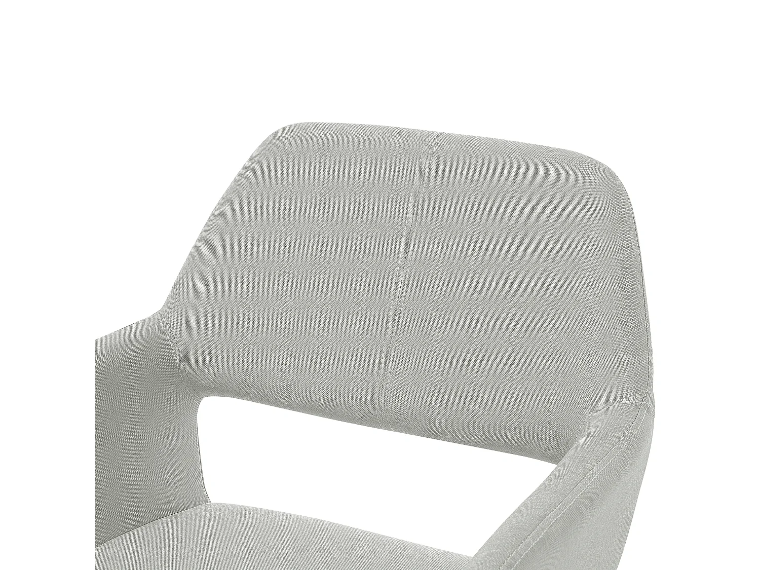 Retro Esszimmerstuhl 2er-Set Polsterbezug Holzfüße hellgrau Chicago