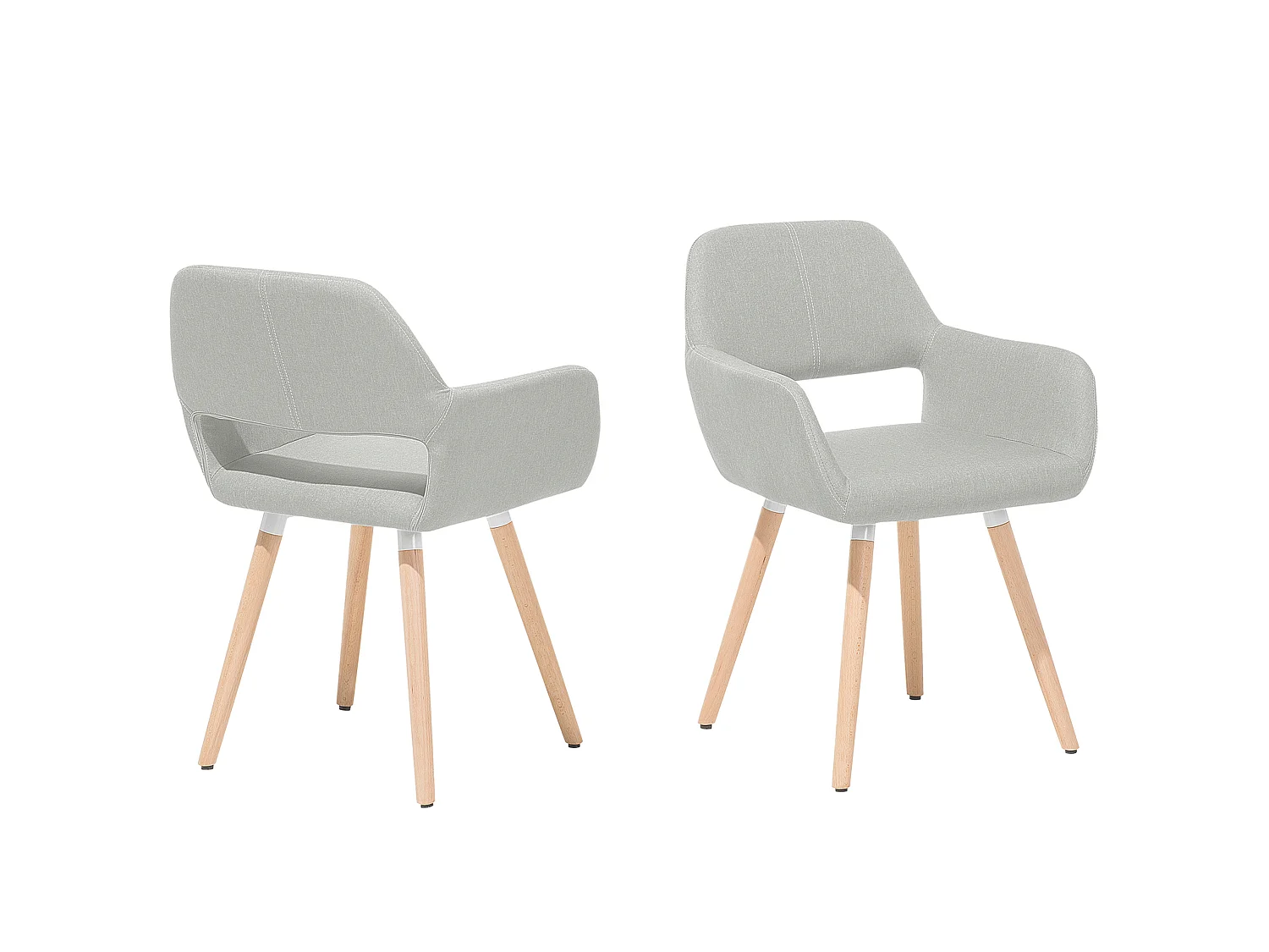 Lot de 2 chaises de salle à manger CHICAGO Gris clair