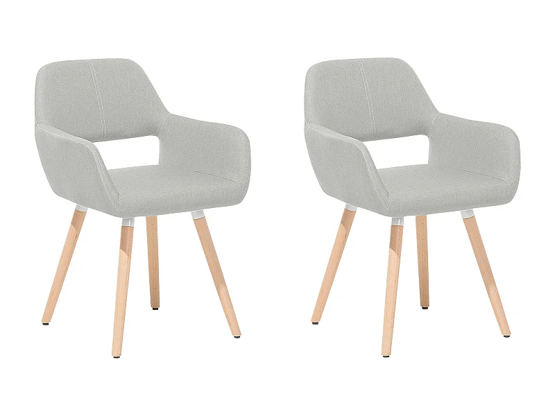 Set di 2 sedie da pranzo CHICAGO Grigio chiaro