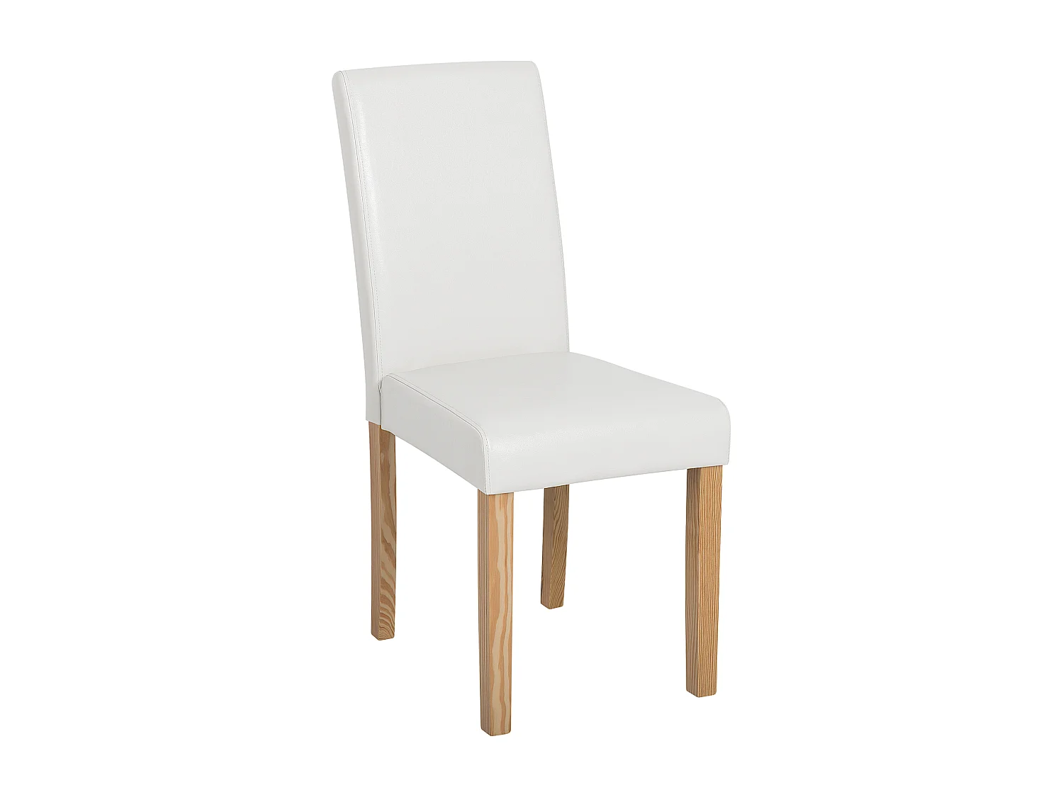 Lot de 2 chaises de salle à manger BROADWAY Cuir PU Blanc