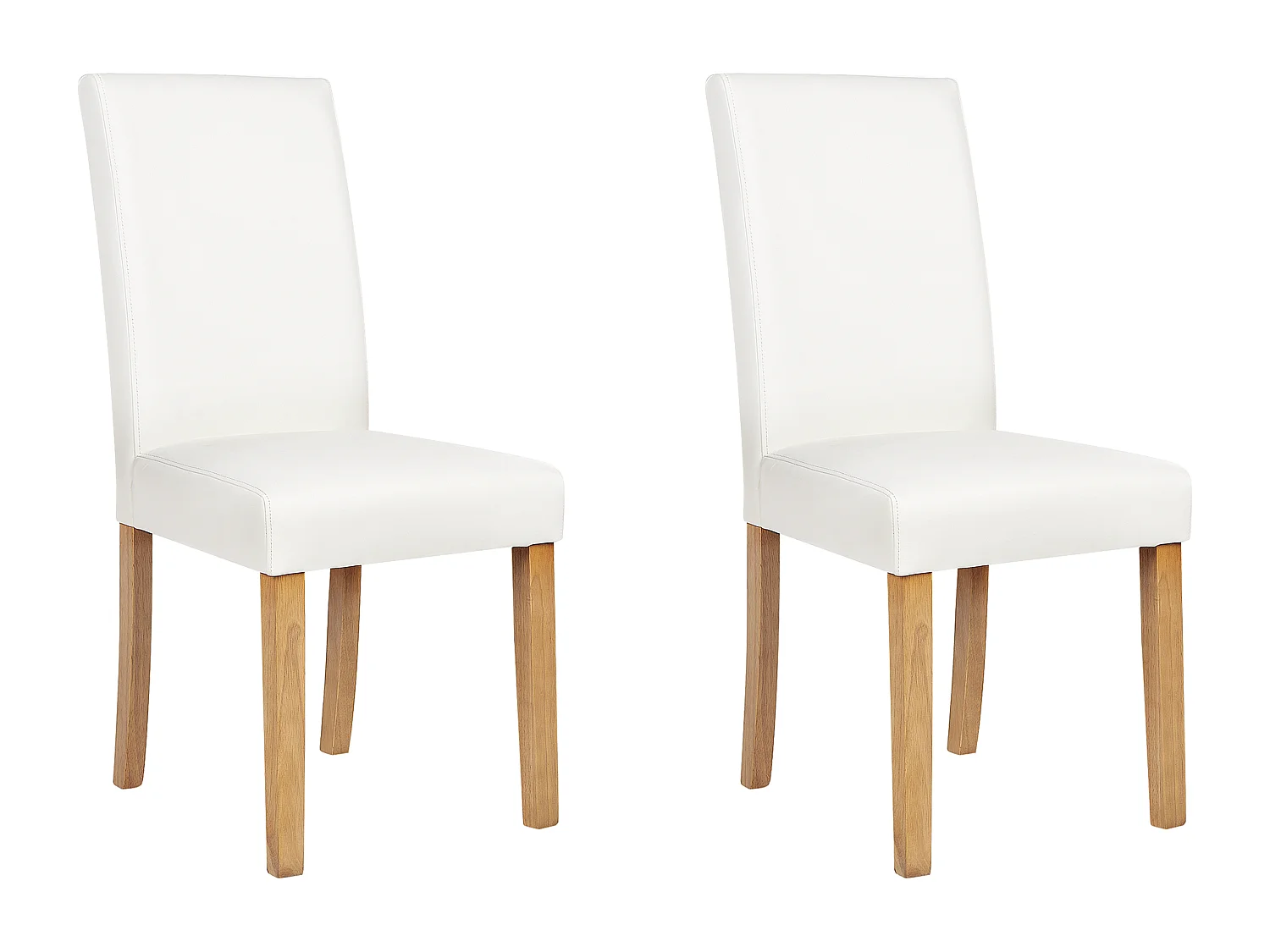 Esszimmerstuhl 2er Set BROADWAY Kunstleder Weiss