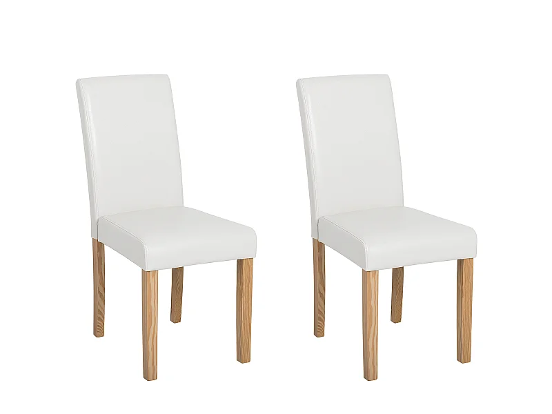 Set di 2 sedie da pranzo BROADWAY Pelle sintetica Bianco