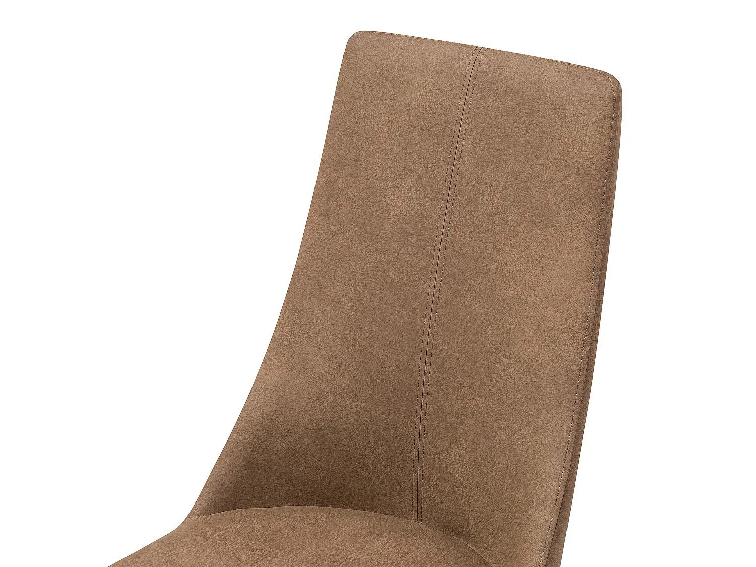 Conjunto de 2 cadeiras de jantar CLAYTON Pele sintética Castanho dourado