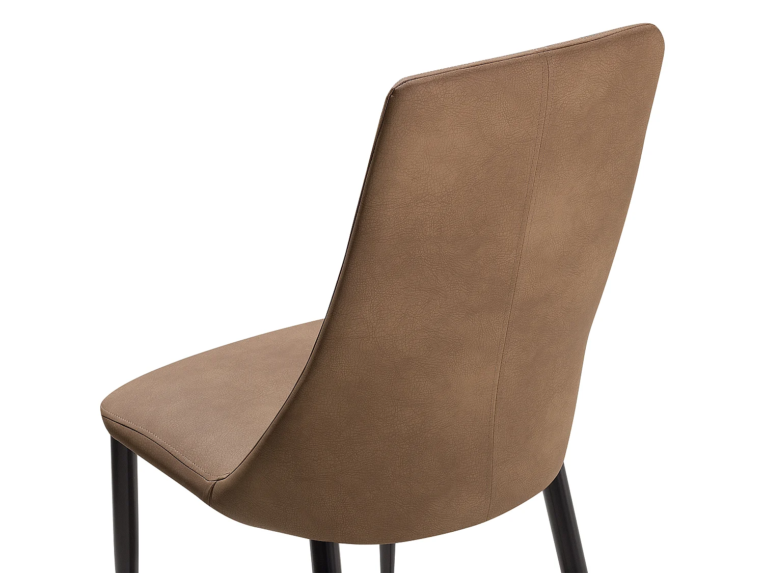 Zestaw 2 krzeseł do jadalni CLAYTON Ekoskóra Złoty brąz