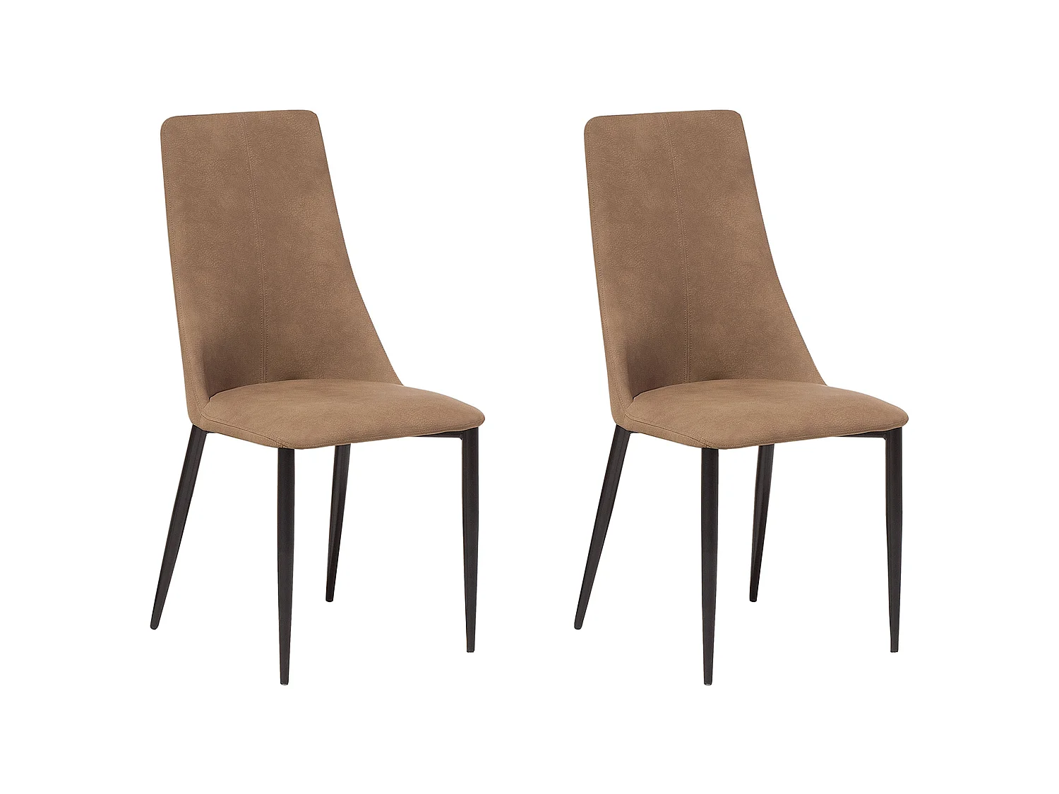 Lot de 2 chaises de salle à manger CLAYTON Cuir PU Marron doré