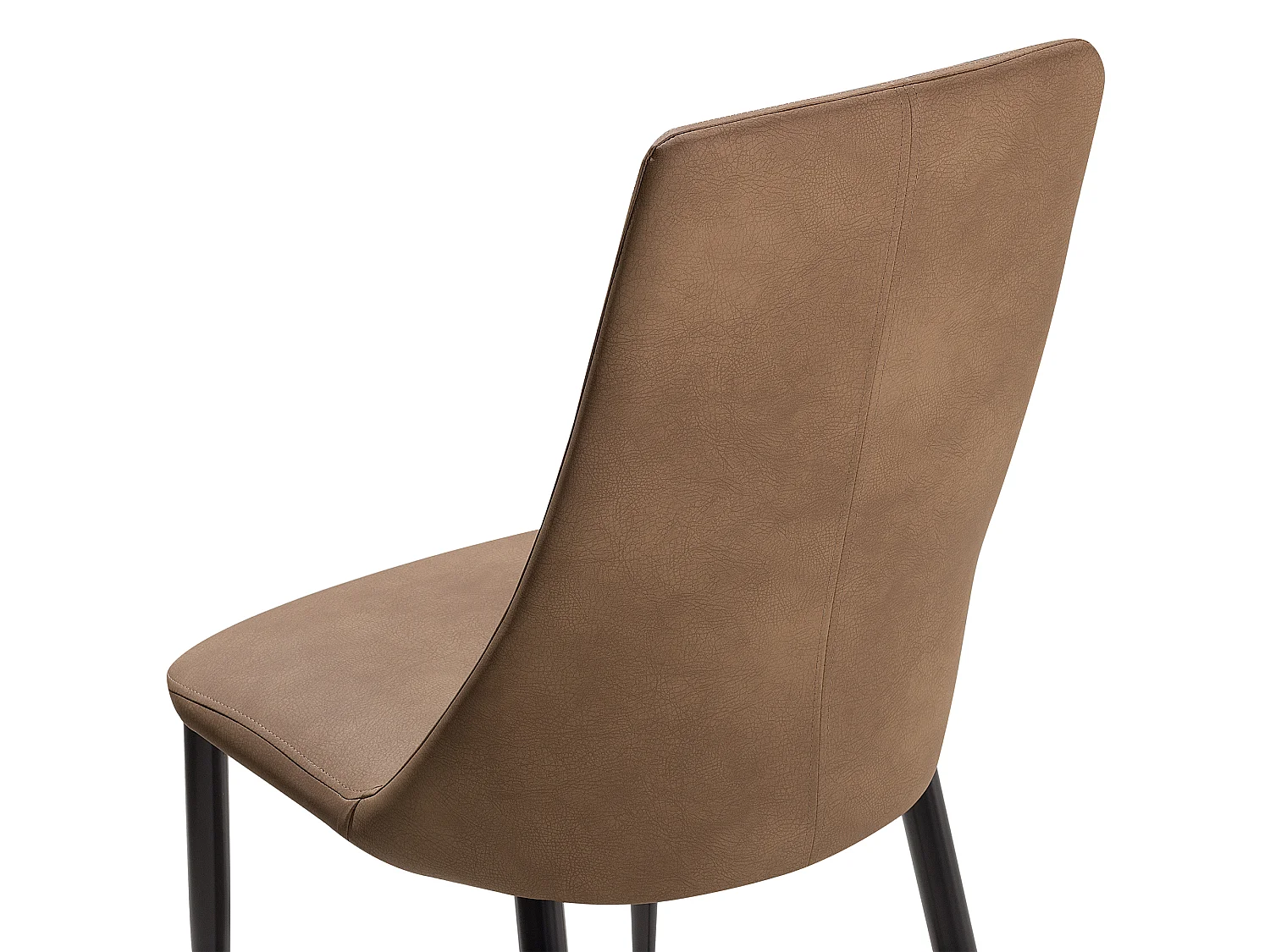 Lot de 2 chaises de salle à manger CLAYTON Cuir PU Marron doré