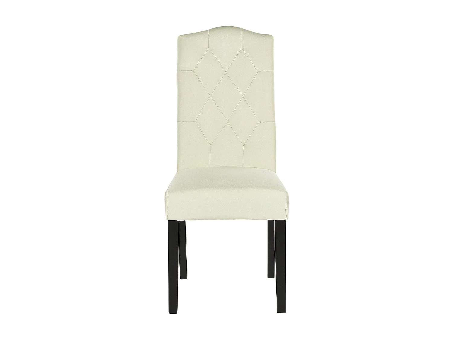 Set van 2 eetkamerstoelen SHIRLEY Stof Crème