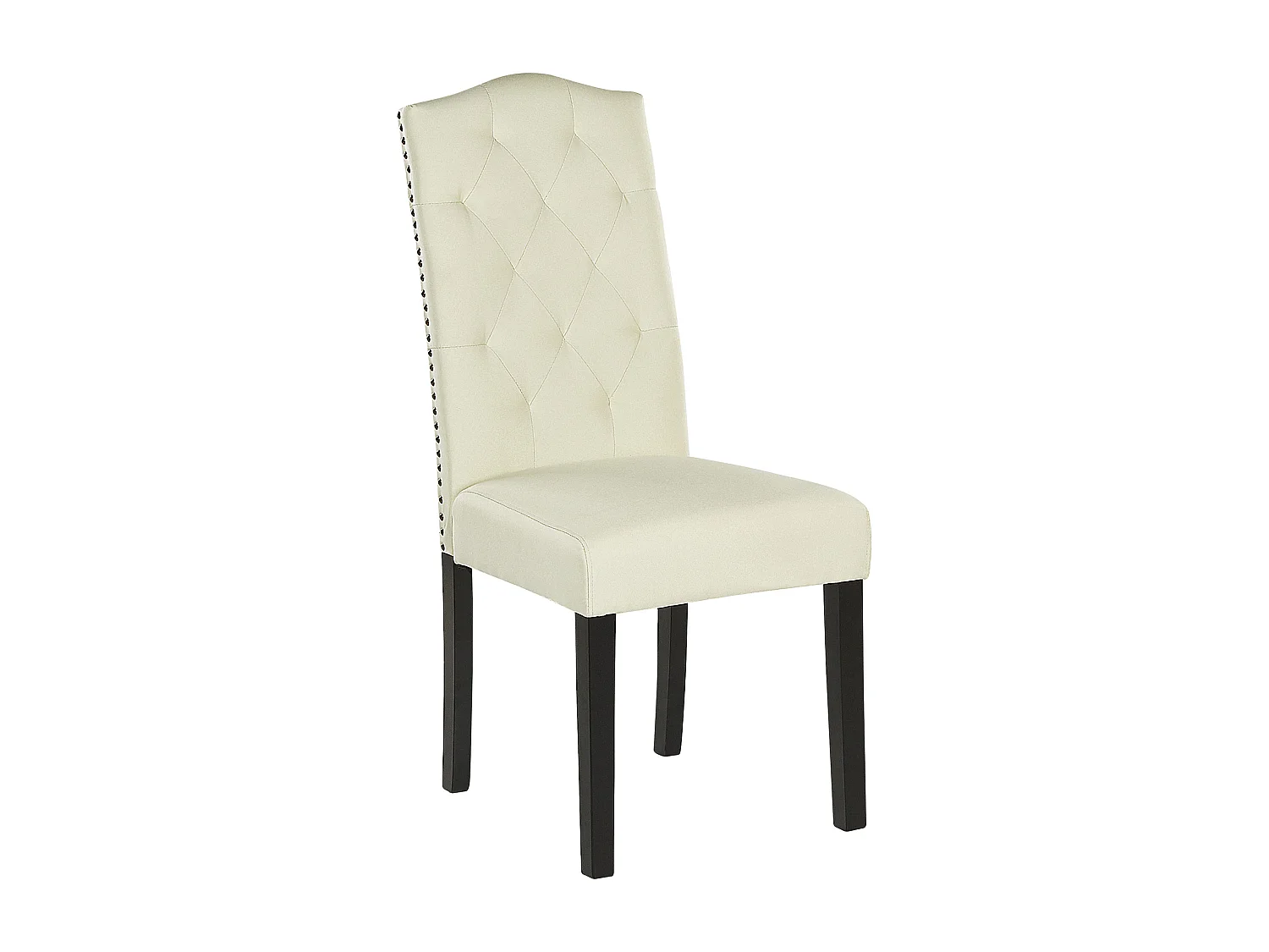 Lot de 2 chaises de salle à manger SHIRLEY Tissu Beige clair