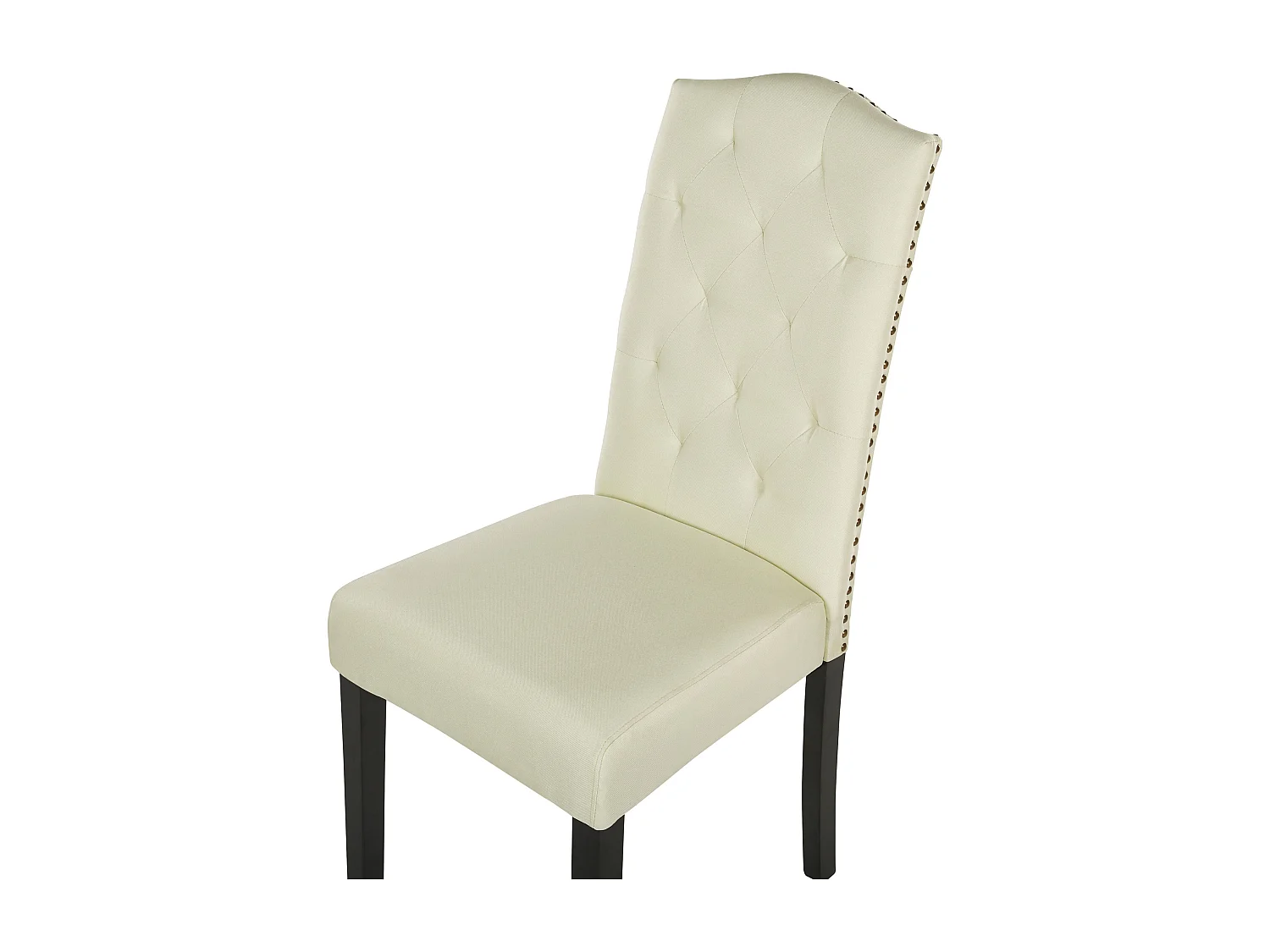 Lot de 2 chaises de salle à manger SHIRLEY Tissu Beige clair