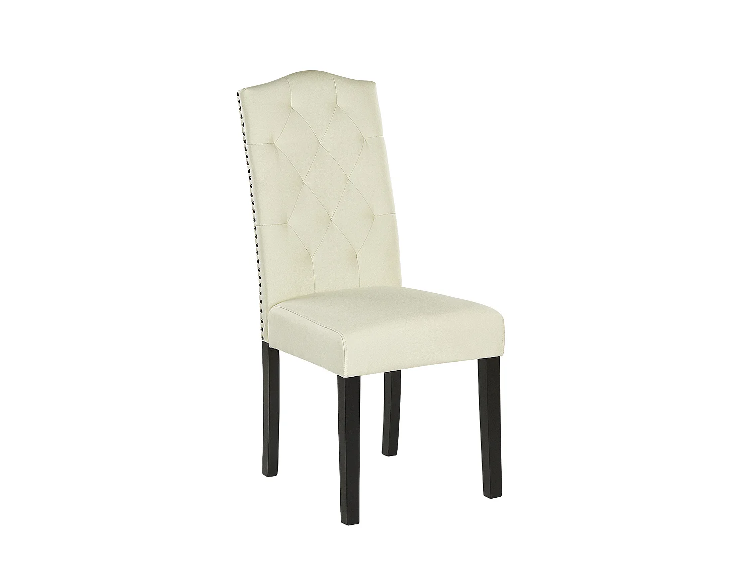 Lot de 2 chaises de salle à manger SHIRLEY Tissu Crème