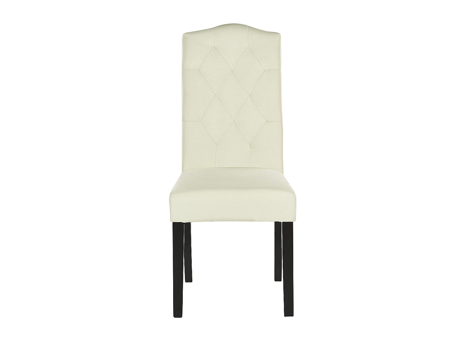 Lot de 2 chaises de salle à manger SHIRLEY Tissu Crème