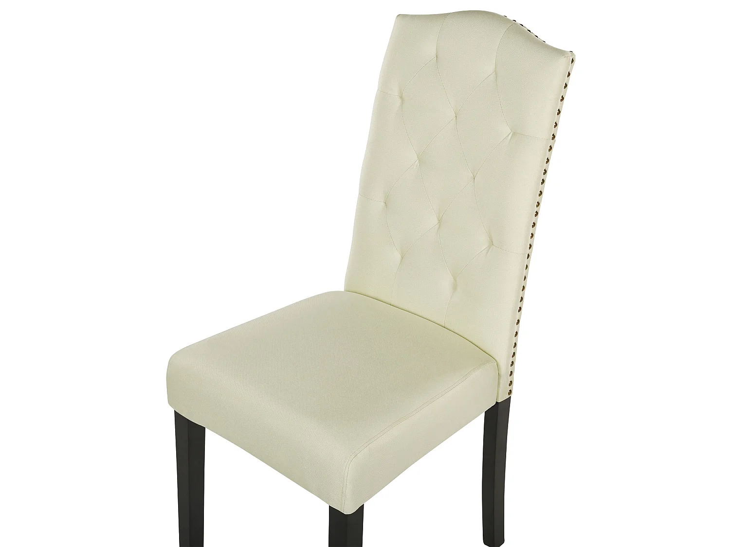 Lot de 2 chaises de salle à manger SHIRLEY Tissu Crème